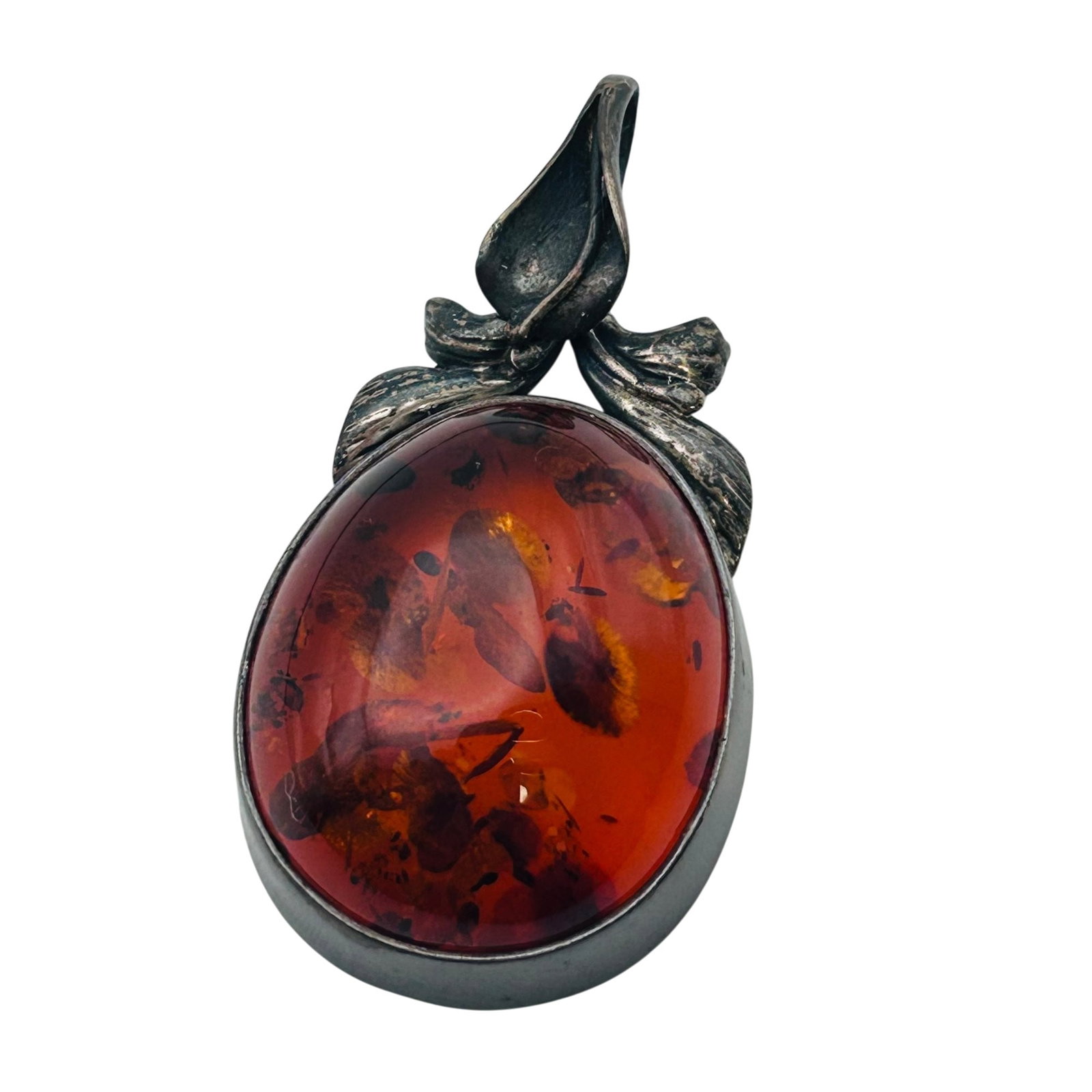 Sterling Amber Pendant (1 of 5)