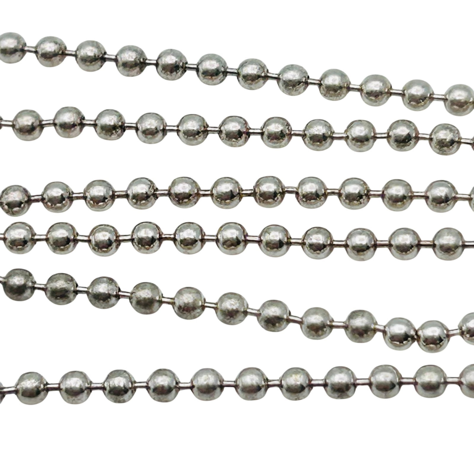 Italy Sterling Bead Chain Necklace (1 of 4)