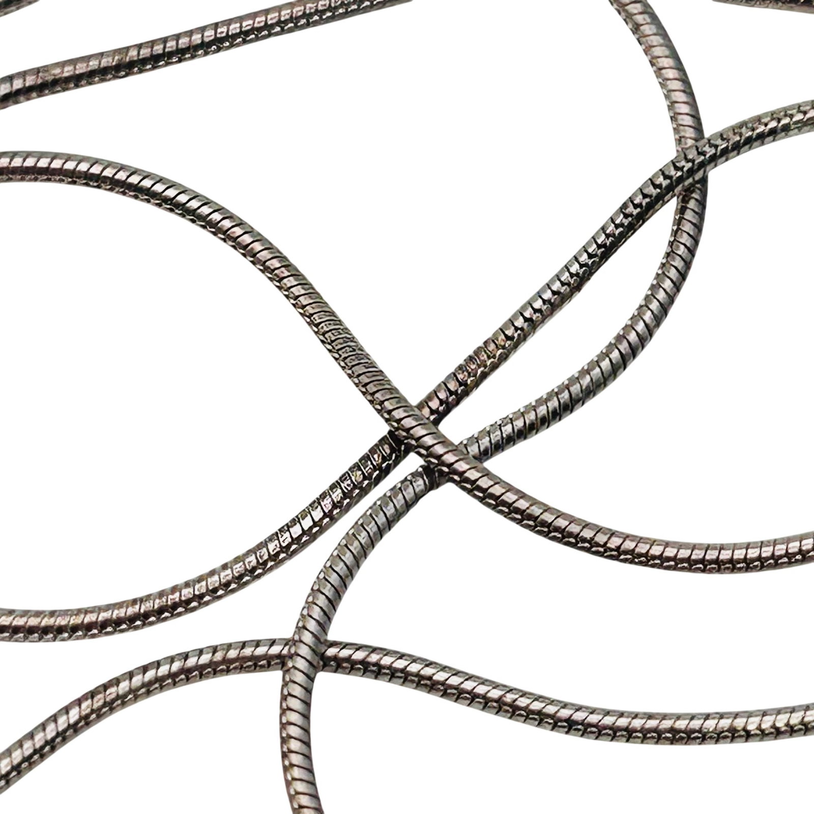 Signed Italy Sterling Snake Chain Necklace (1 of 4)