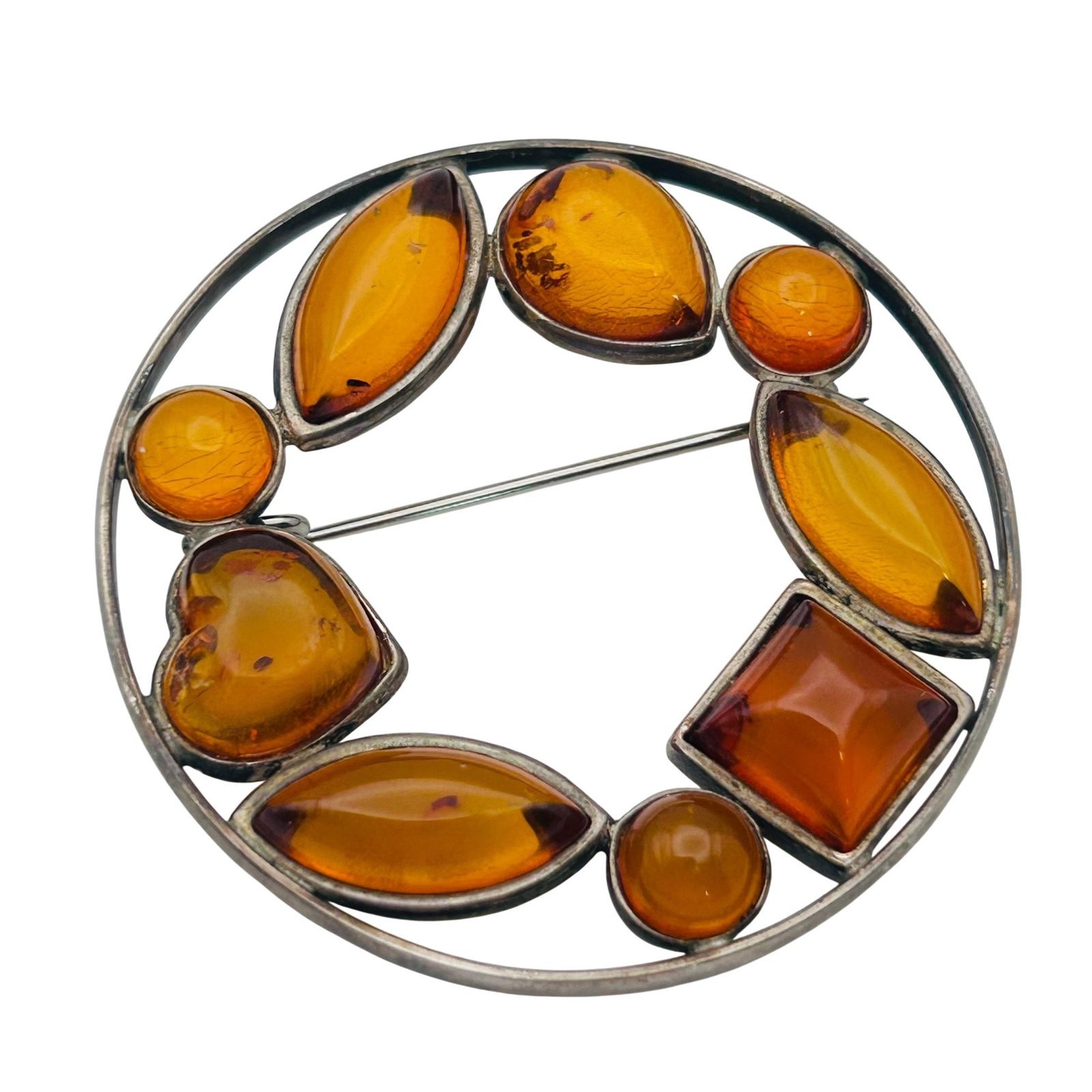 Vintage Sterling Amber Pendant (1 of 7)