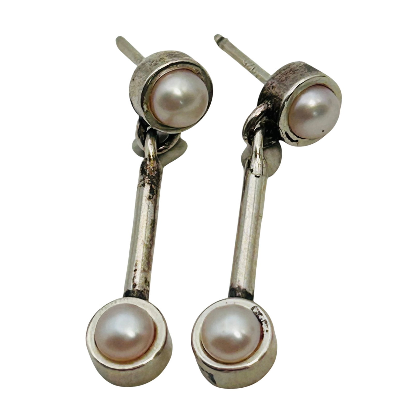 Sterling Pearl Drop Earrings (1 of 4)