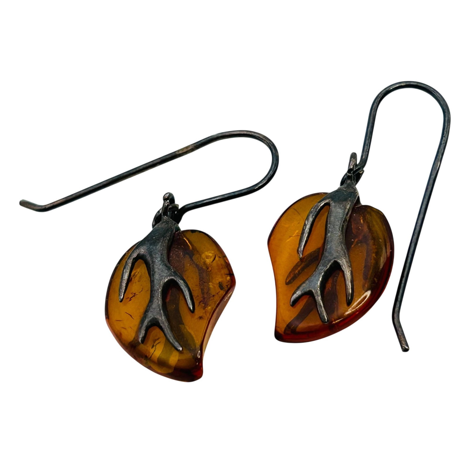 Sterling Amber Earrings (1 of 4)