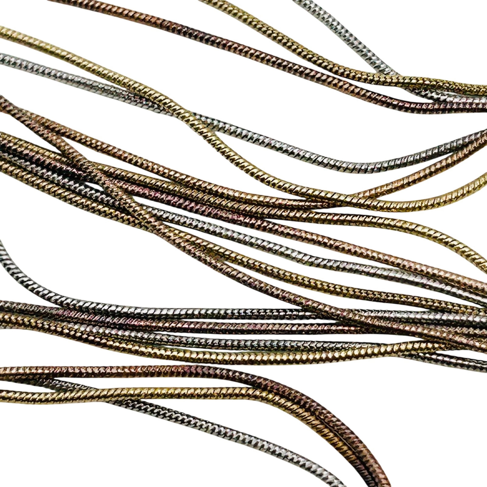 Italy Sterling Three Strand Round Chain Necklace (1 of 6)