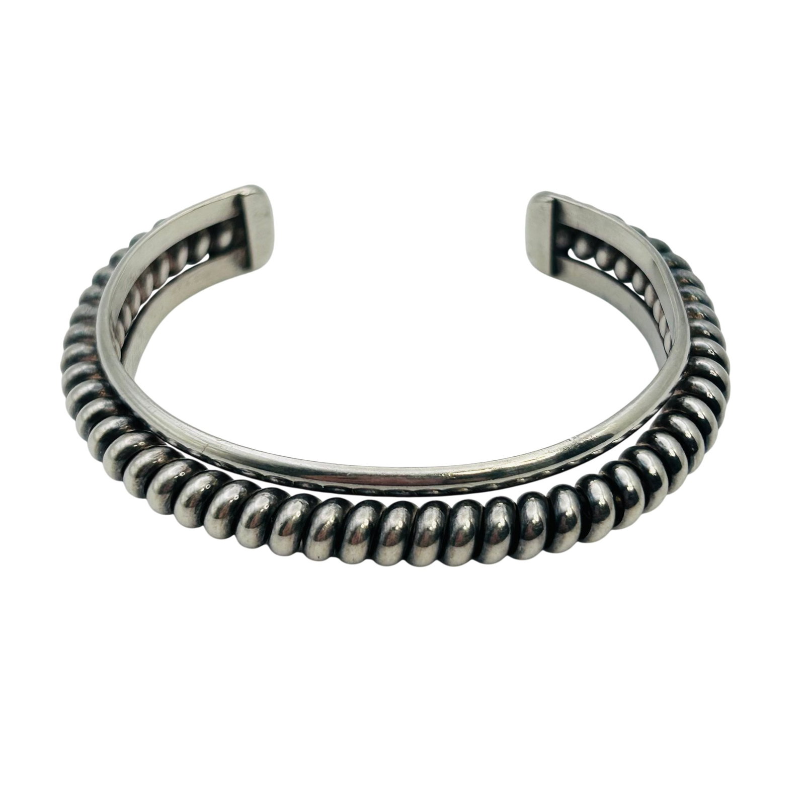 Native Sterling Twisted Wire Cuff Bracelet (1 of 8)