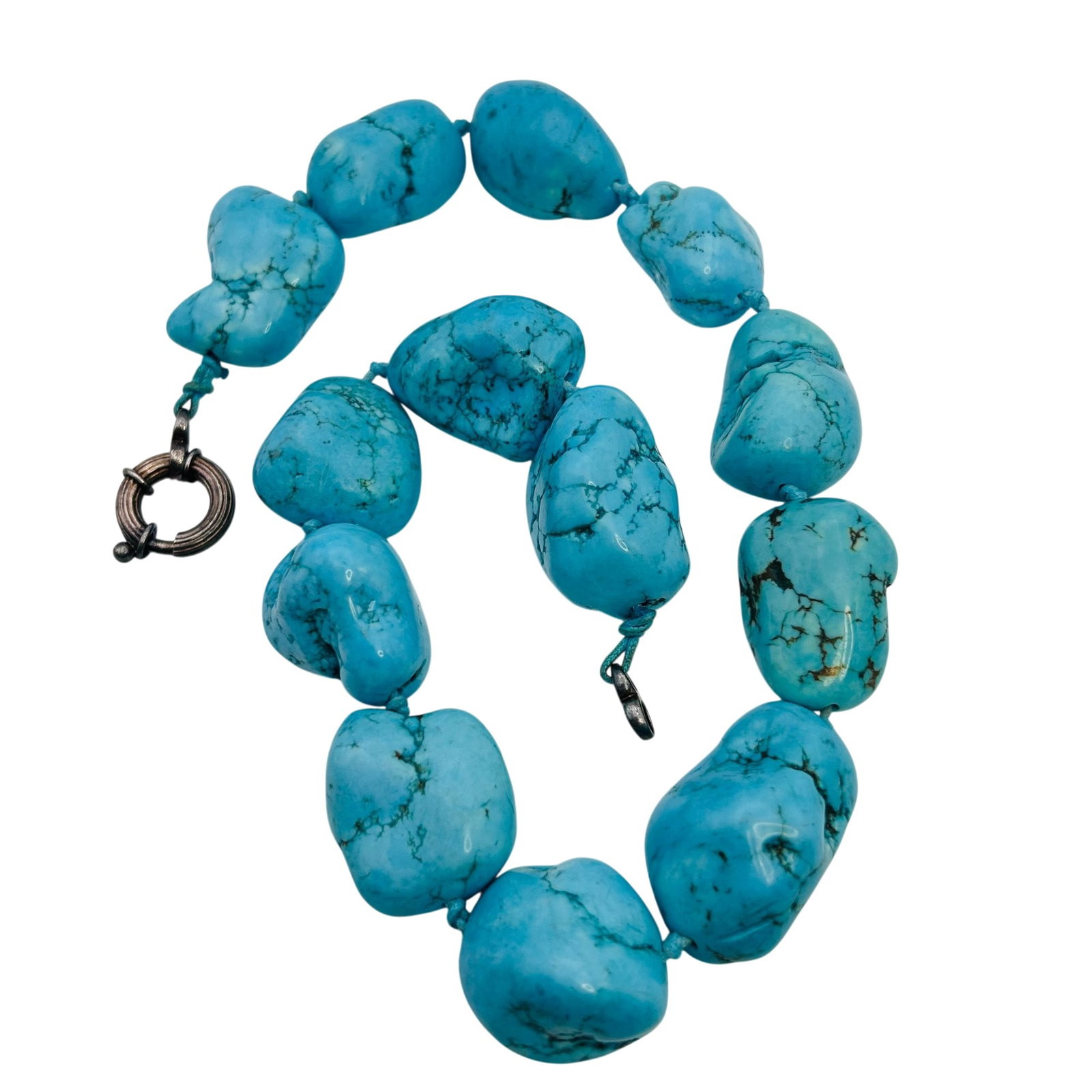 Sterling Chunky Turquoise Necklace (1 of 6)