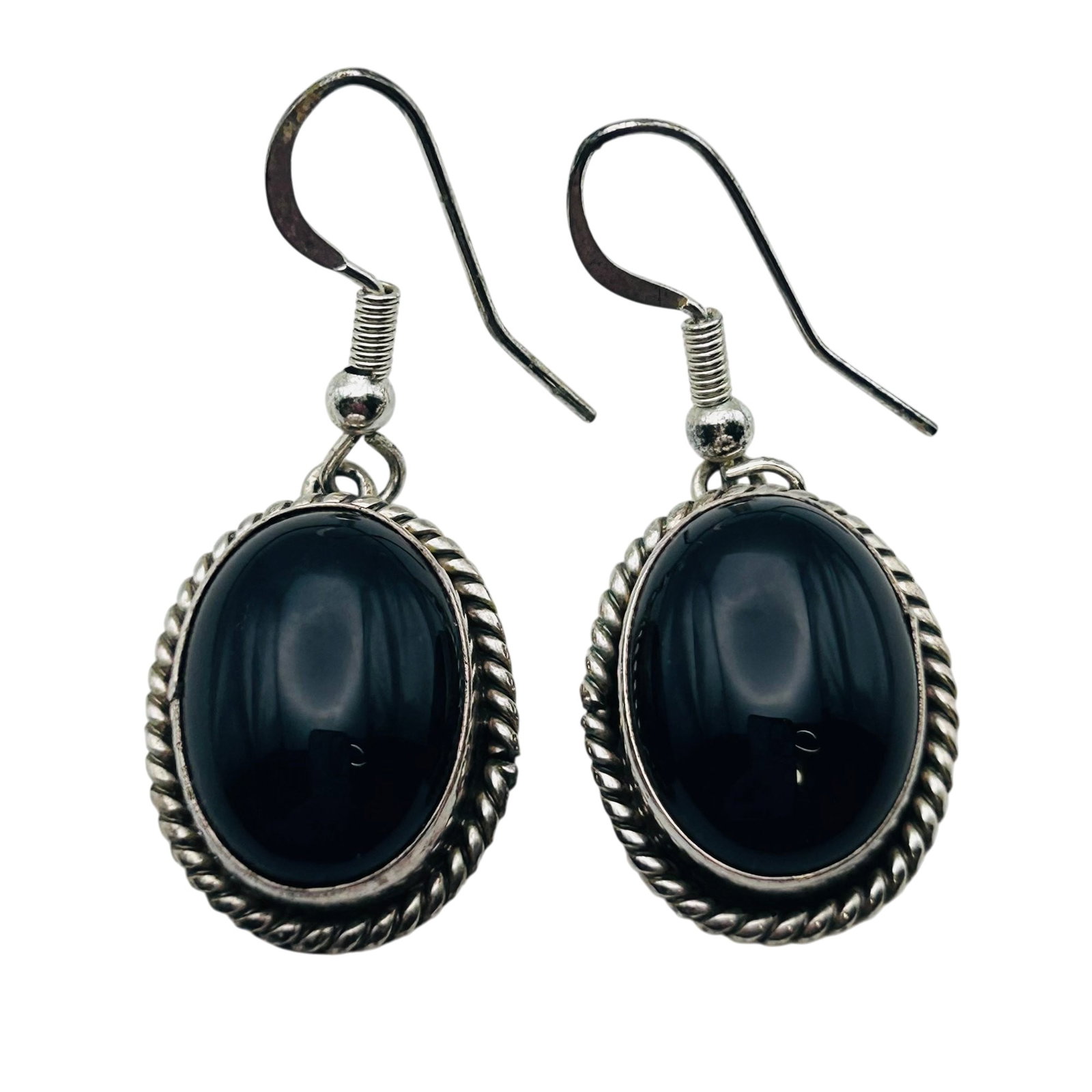 Scott Skeets Navajo Sterling Onyx Earrings (1 of 6)