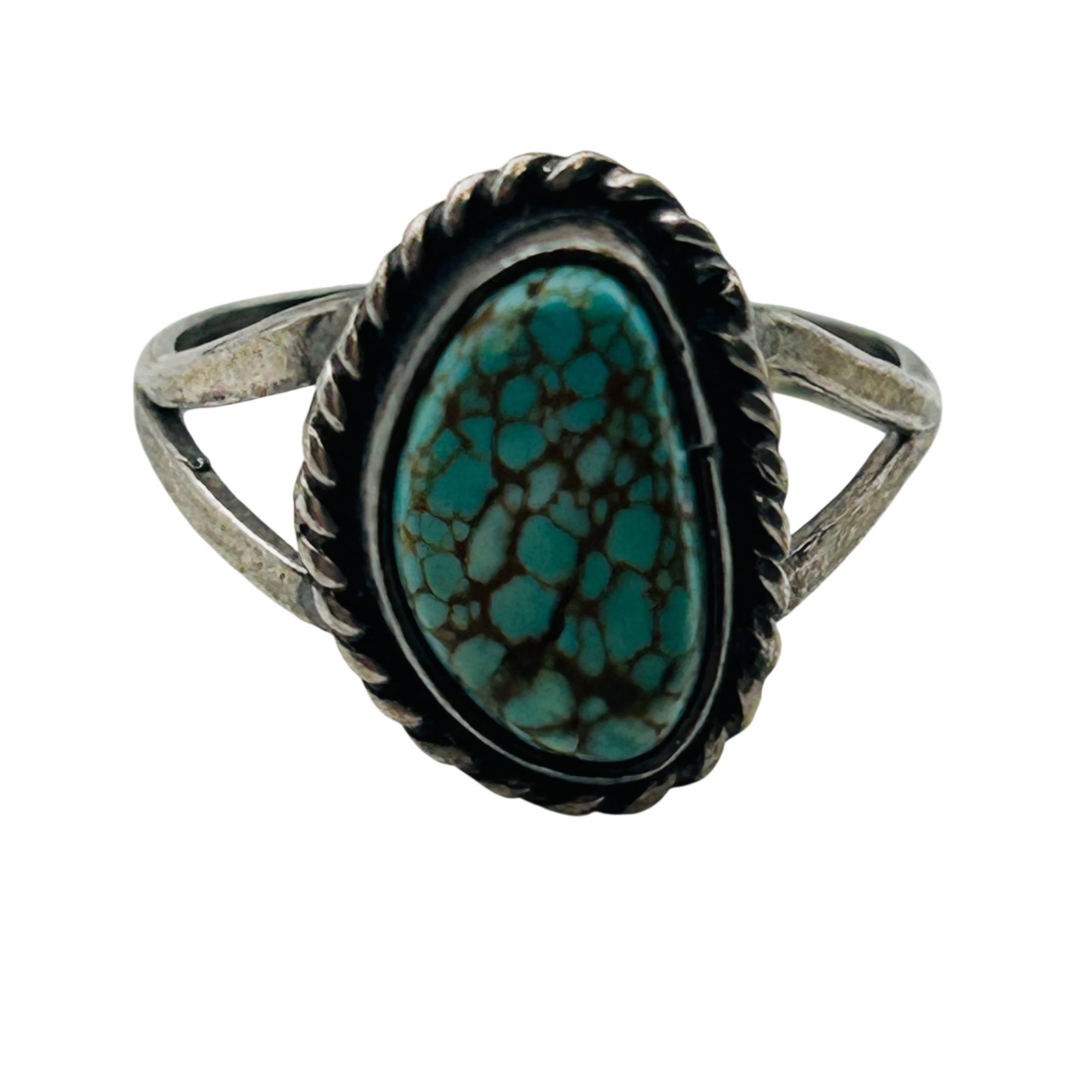 Navajo Sterling Turquoise Ring Sz 5 (1 of 4)