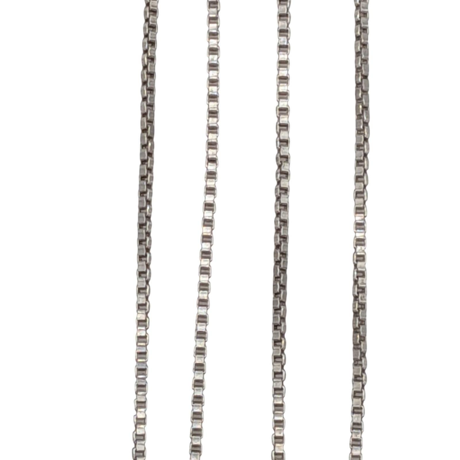 Italy Sterling Silver 1mm Box Chain Necklace (1 of 3)
