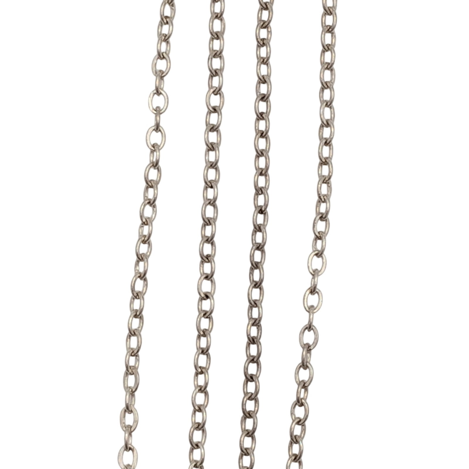 Sterling Silver Cable Chain Necklace: Sterling Silver 1mm Cable Chain Necklace. 13.5in Length. 1g