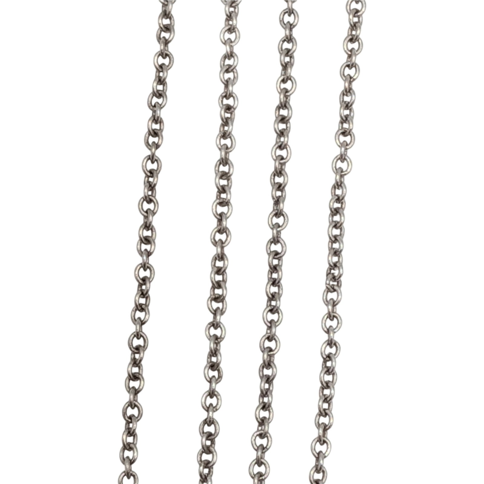 Signed Sterling Silver Cable Chain Necklace: Signed Sterling Silver 1mm Cable Chain Necklace. 18in Length. Signed CAH 925 China. 1.8g