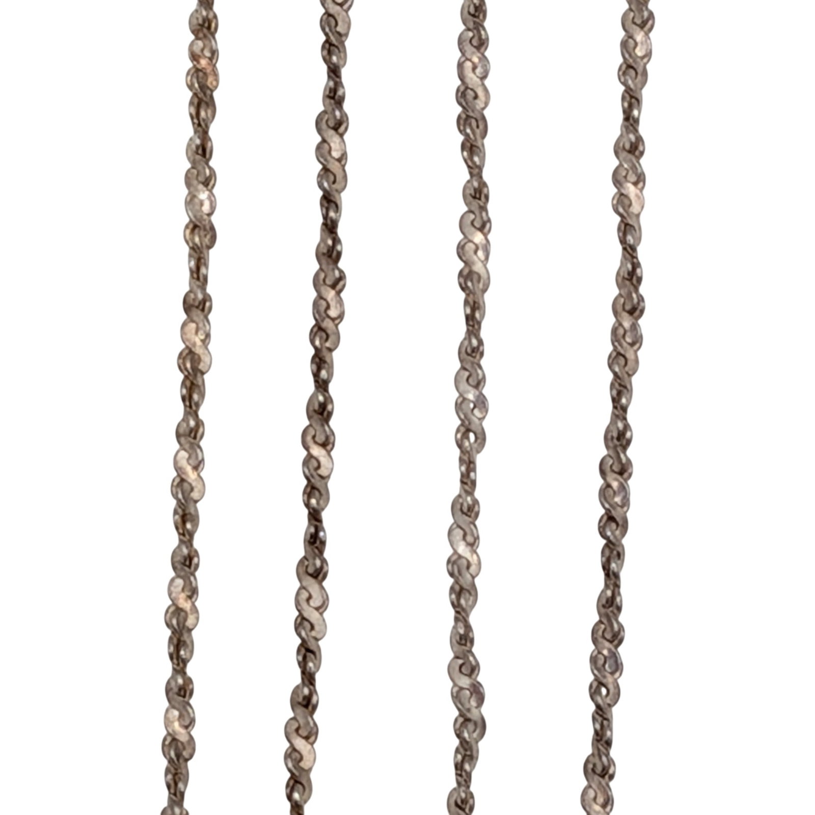 Italian Sterling Silver Singapore Chain Necklace: Italian Sterling Silver 1mm Singapore Chain Necklace. 18in Length. Signed 925 Italy. 1.8g