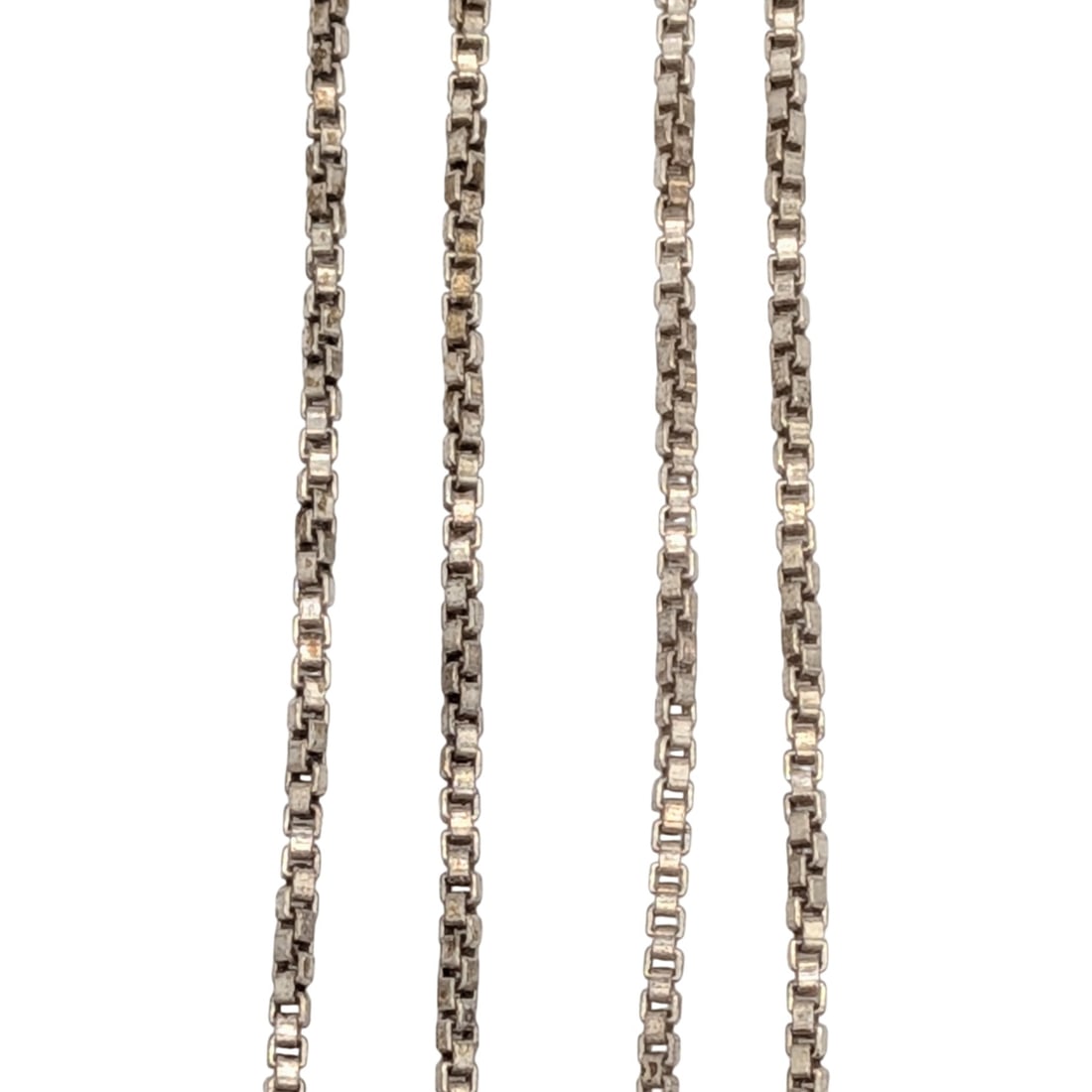Signed Sterling Silver 1mm Box Chain Necklace (1 of 3)