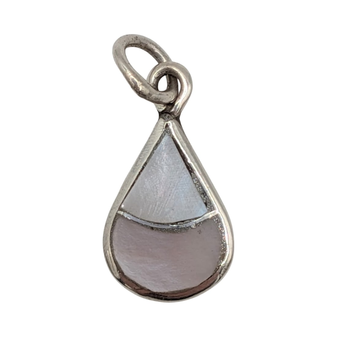 Sterling Silver Mother Of Pearl Inlay Teardrop Pendant (1 of 3)