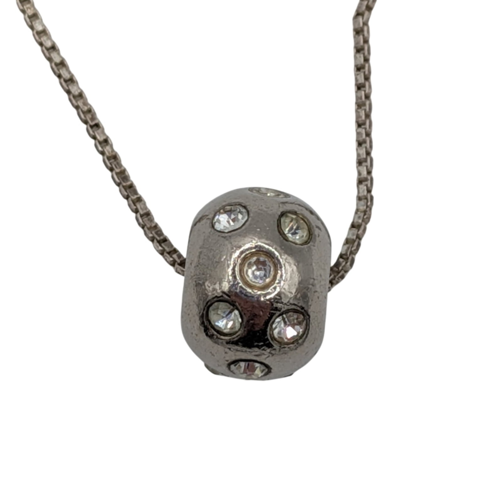 Signed Italy Sterling Silver Multi CZ Charm Pendant (1 of 4)