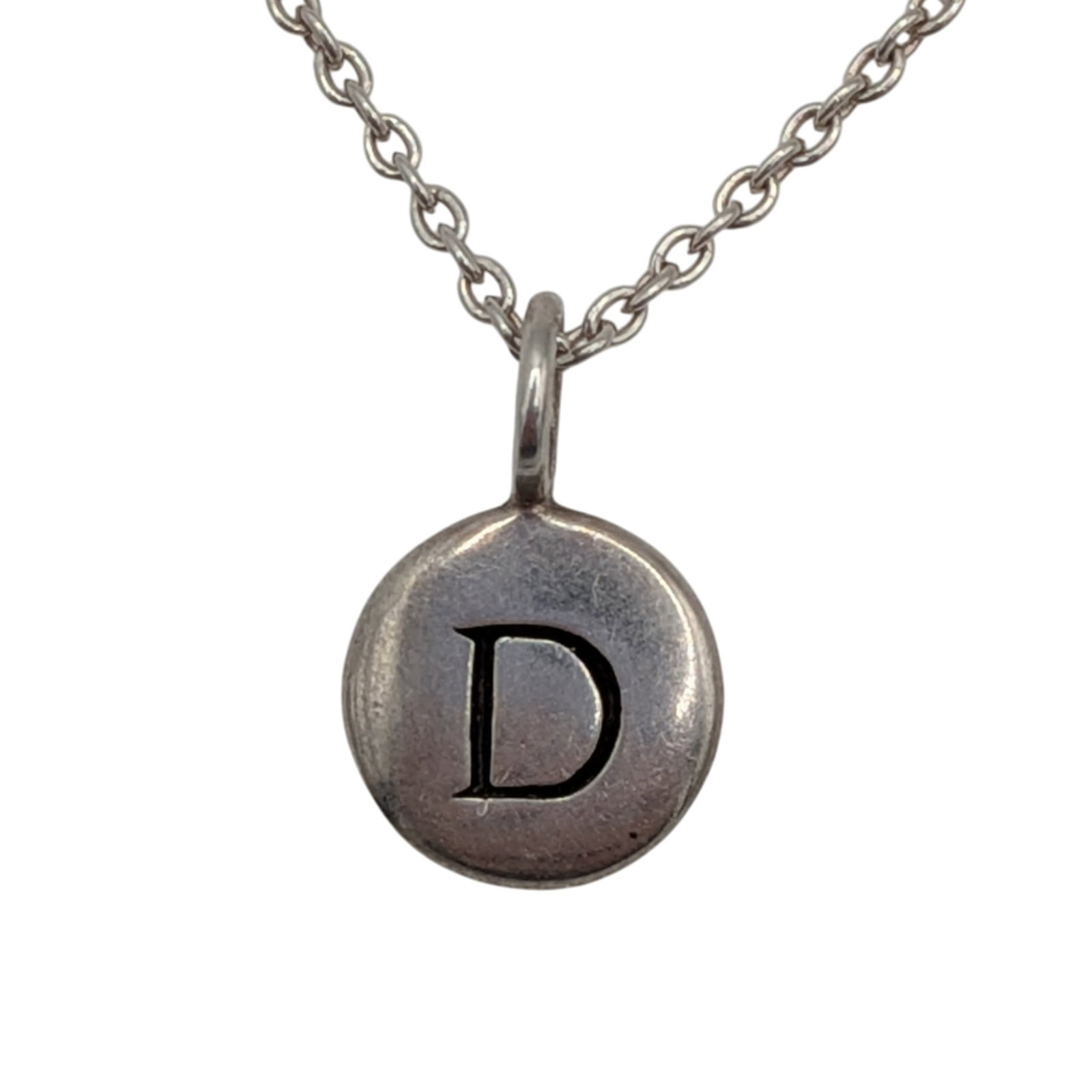 Sterling Silver Initial D Pendant (1 of 4)