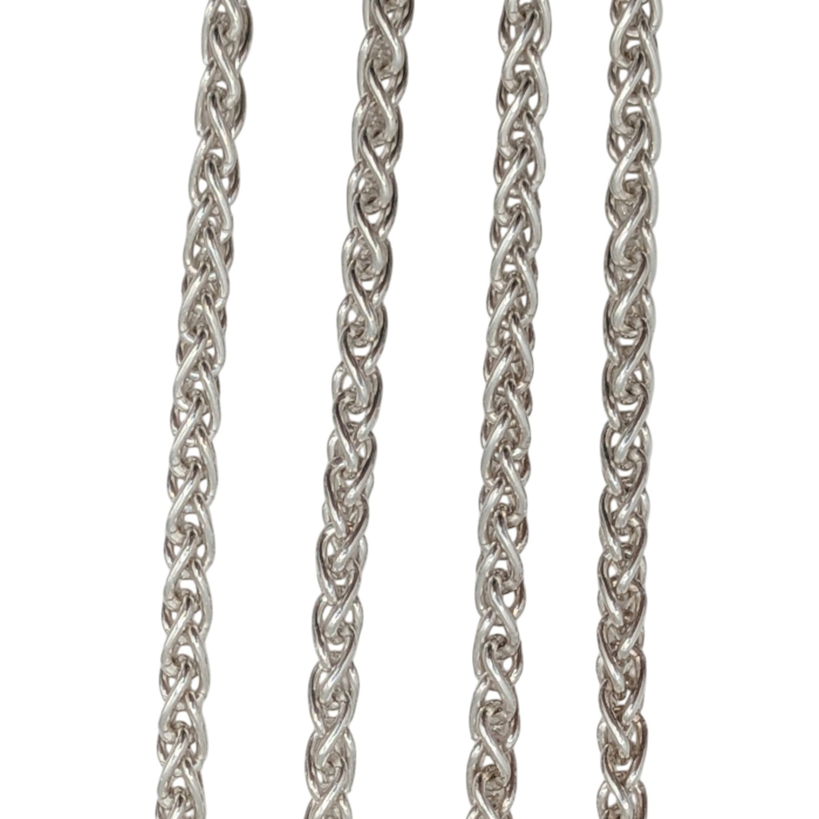 Signed Italy Sterling Silver Rope Chain Necklace: Signed Italy Sterling Silver 2mm Rope Chain Necklace. 20in Length. Signed 925 Italy BBI. 12.7g