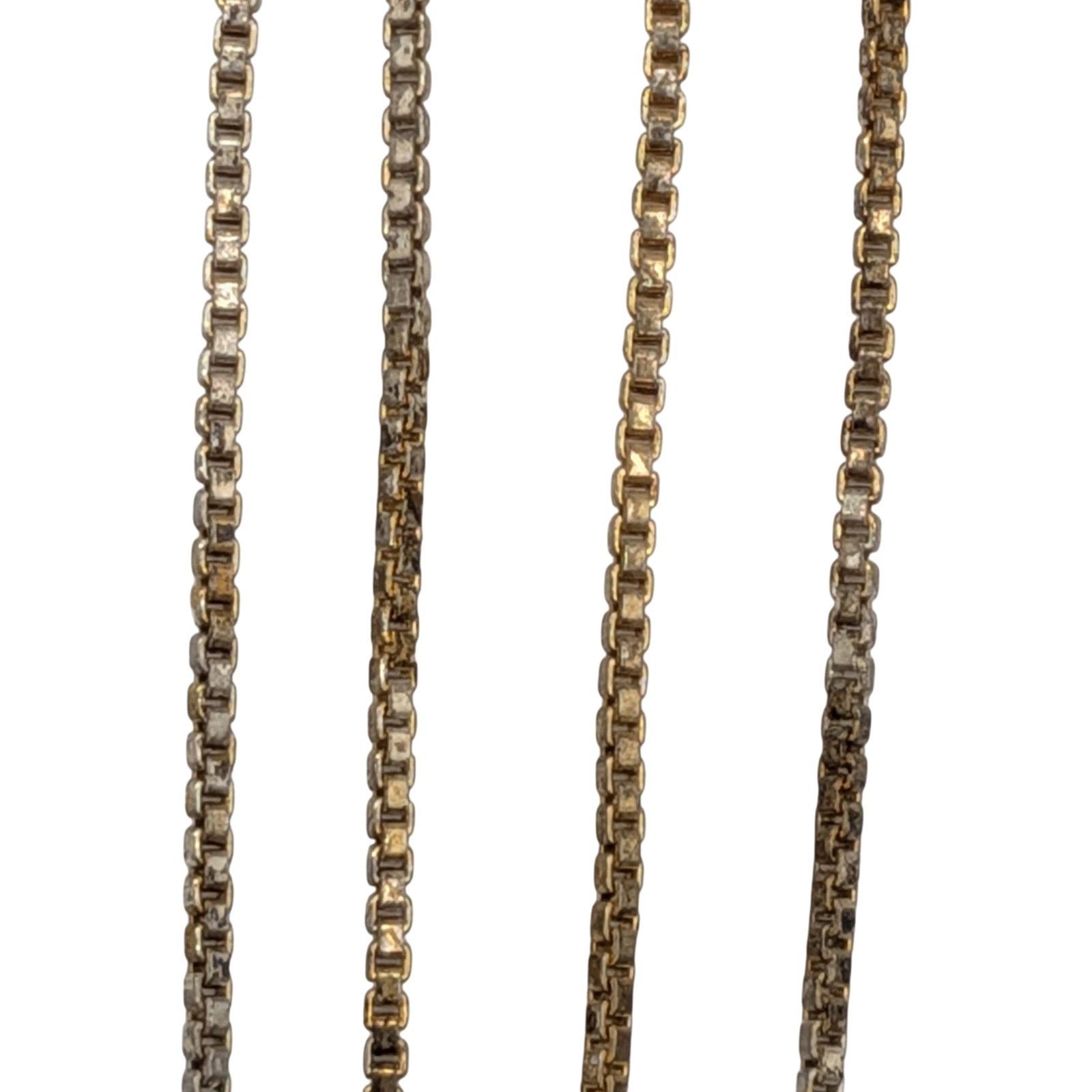 Italy Sterling Silver Box Chain Necklace: Italy Sterling Silver 1mm Box Chain Necklace. 18in Length. Signed 925 Italy. 6.6g