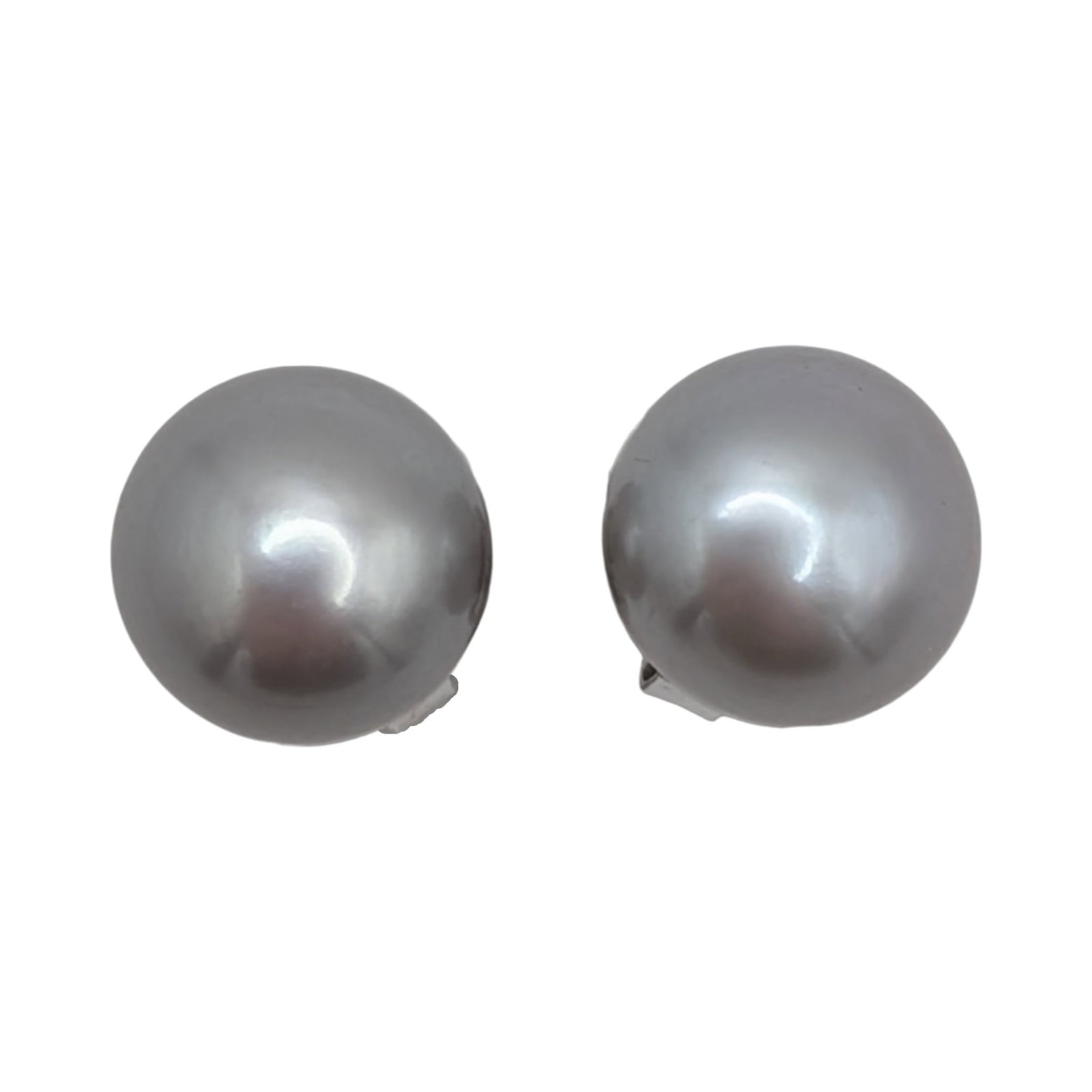 Honora Sterling Silver Grey Pearl Stud Earrings (1 of 3)