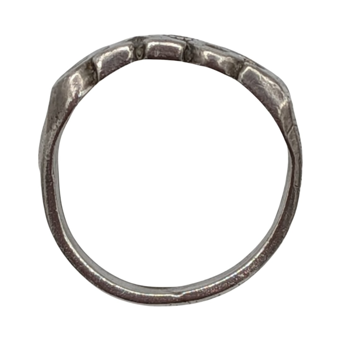 Signed Sterling Silver Love Script Ring Size 4.5 - 3