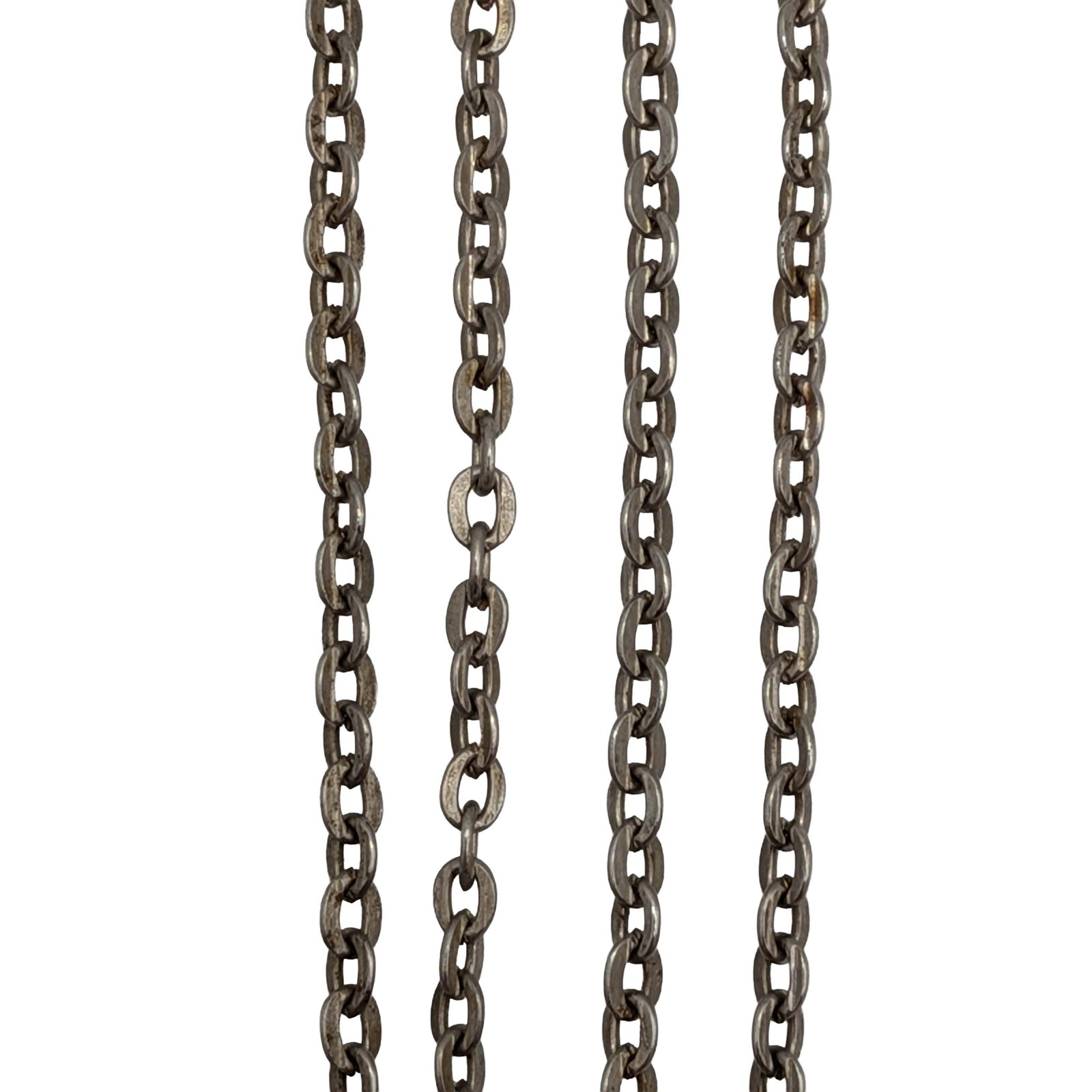 Silver Tone Rolo Chain Necklace: Silver Tone Metal 2mm Rolo Chain Necklace. 26in Length. 5.2g