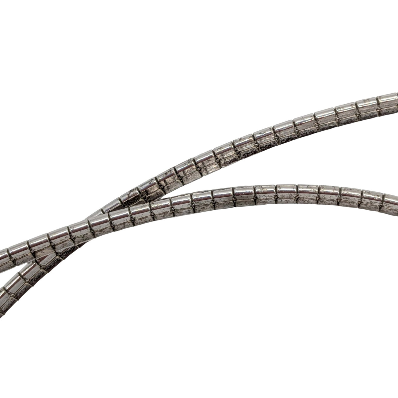Signed Sterling Silver Omega Chain Necklace (1 of 3)