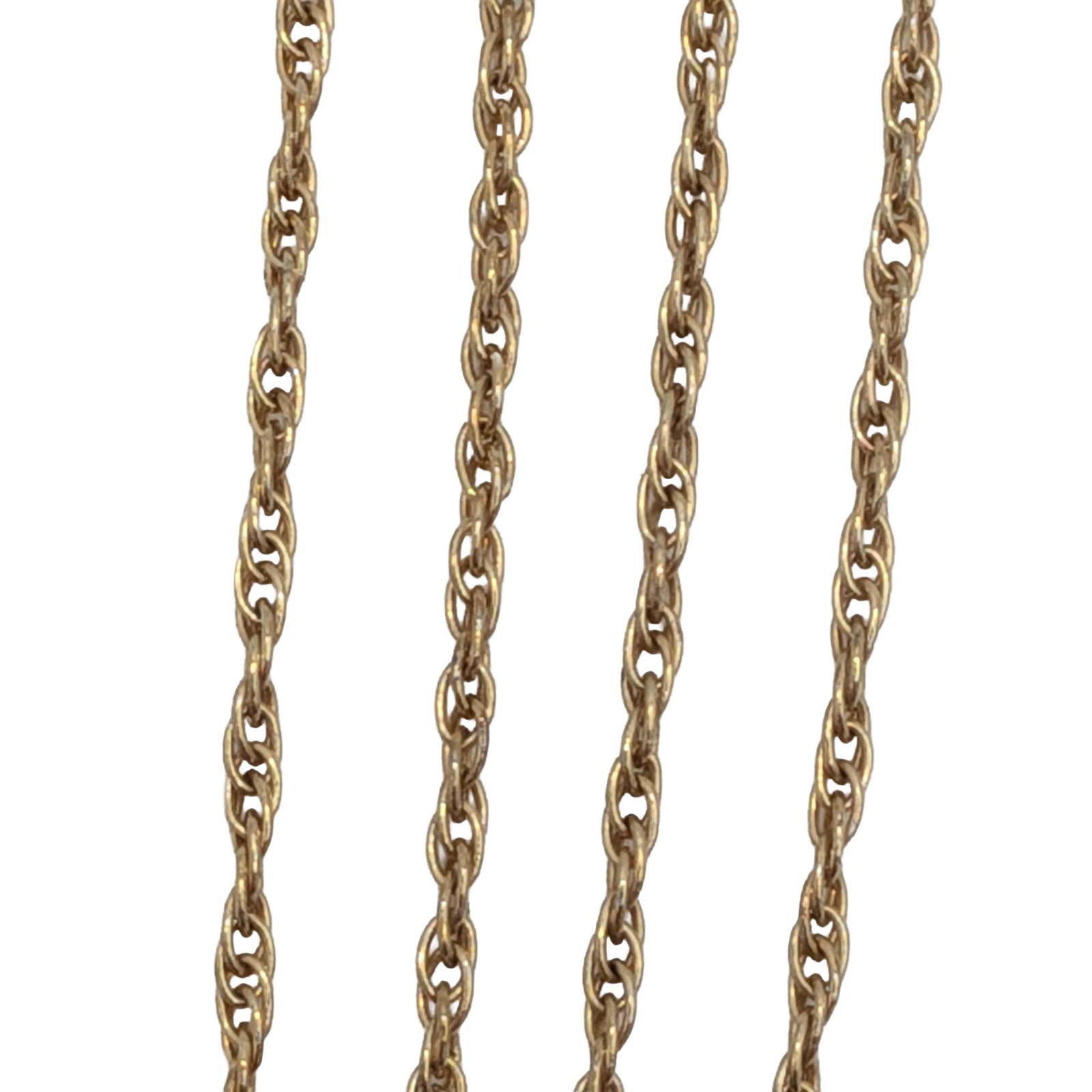 Signed Gold Over Sterling Silver Rope Chain Necklace (1 of 3)