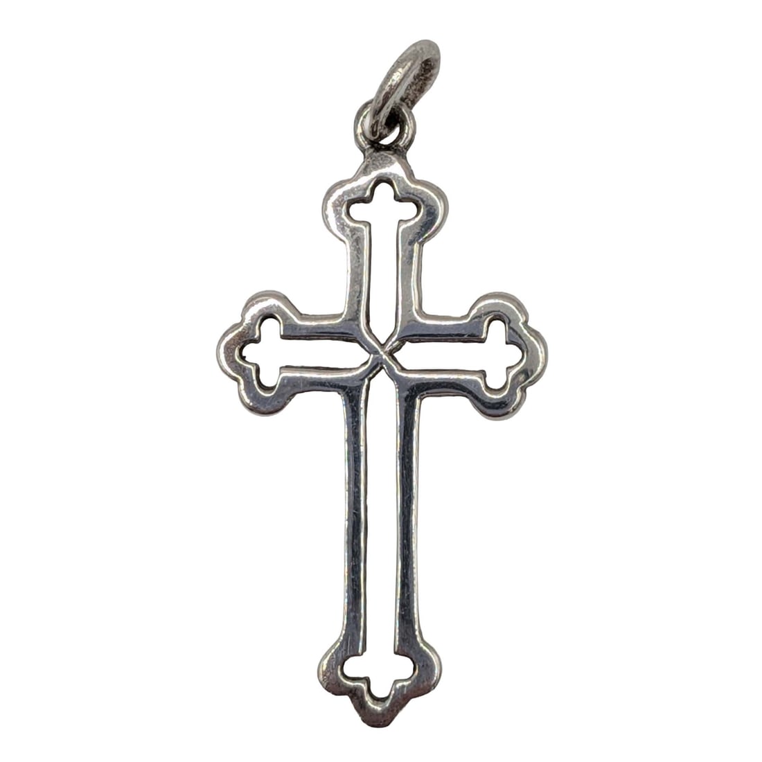 Sterling Silver Openwork Cross Pendant: Sterling Silver Openwork Cross Pendant. Signed 925. 2.1g