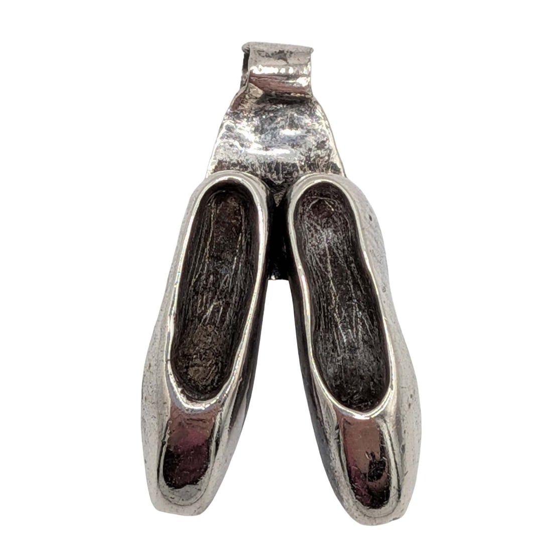 Handmade Sterling Silver Ballet Slippers Pendant (1 of 4)