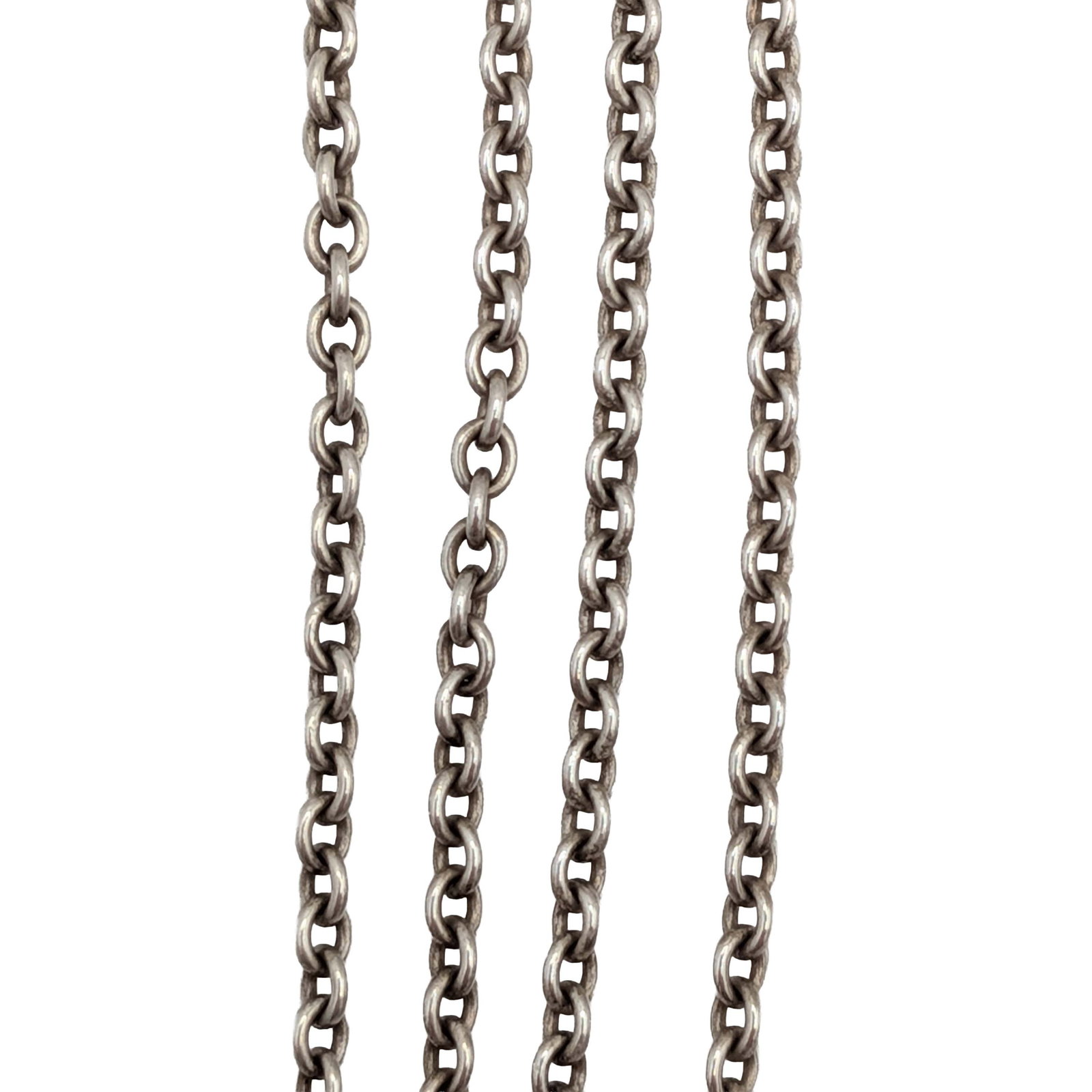 Sterling Silver Rolo Chain Necklace: Sterling Silver 2mm Rolo Chain Necklace. 16.5in Length. Signed Sterling. 5.6g