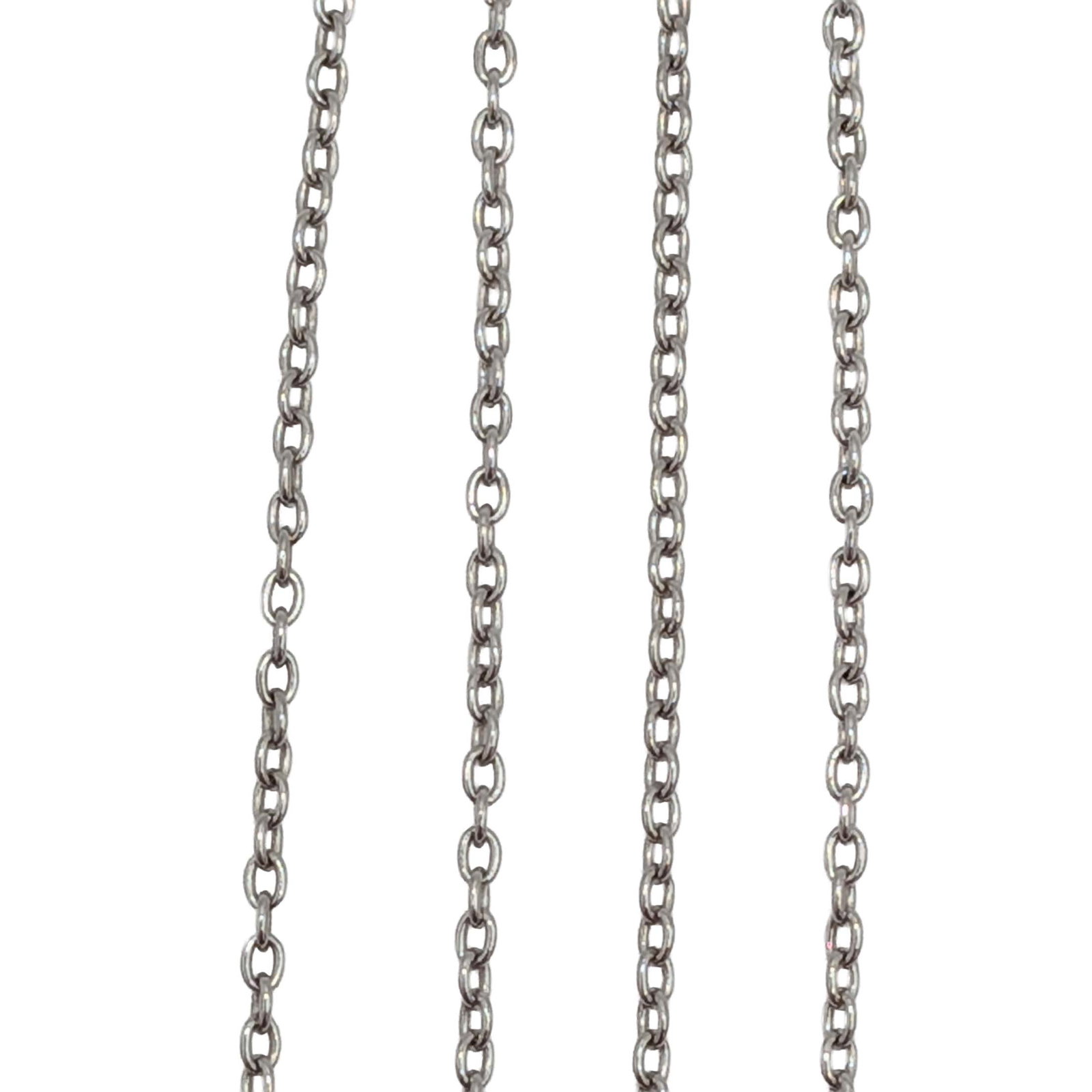 Signed Sterling Silver Cable Chain Necklace: Signed Sterling Silver Cable Chain Necklace. 19in Length. Signed 925 NV. 1.5g