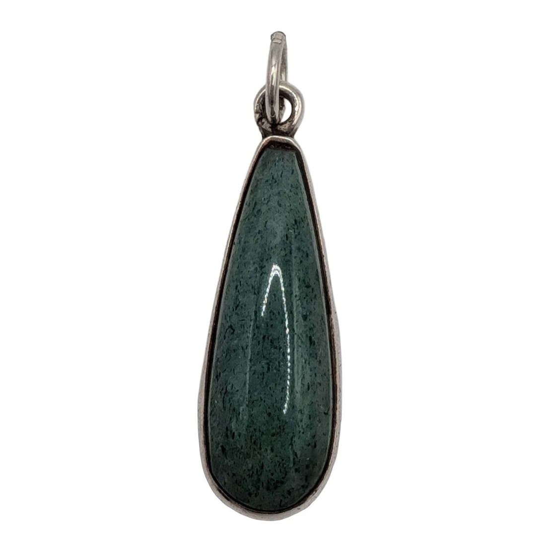 Sterling Silver Jadeite Teardrop Pendant (1 of 3)