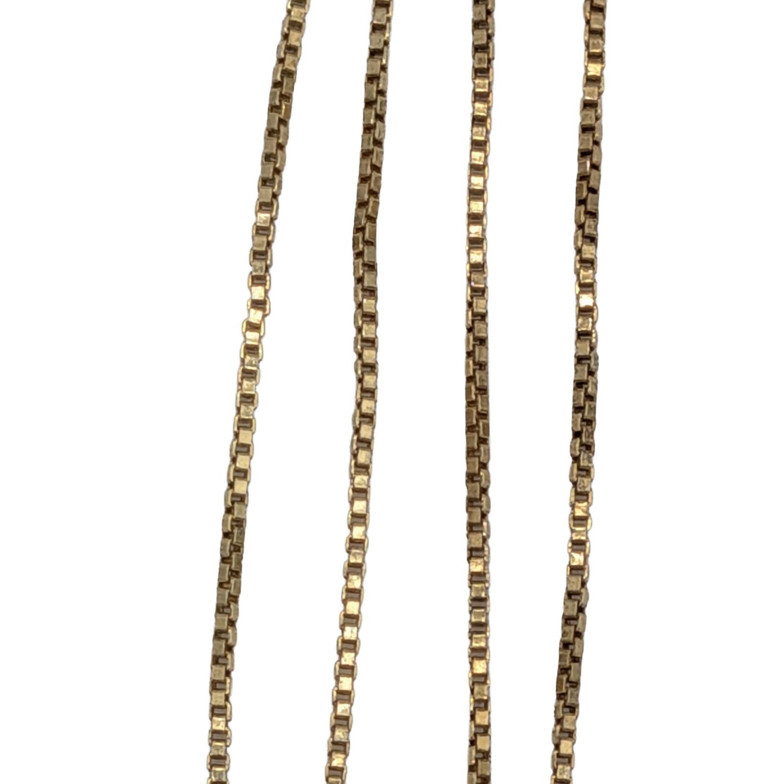 Ross Simons Italy Gold Over Sterling Silver Box Chain Necklace: Ross Simons Italy Gold Over Sterling Silver 1mm Box Chain Necklace. 18in Length. Signed R fancy 925 Italy. 1.9g