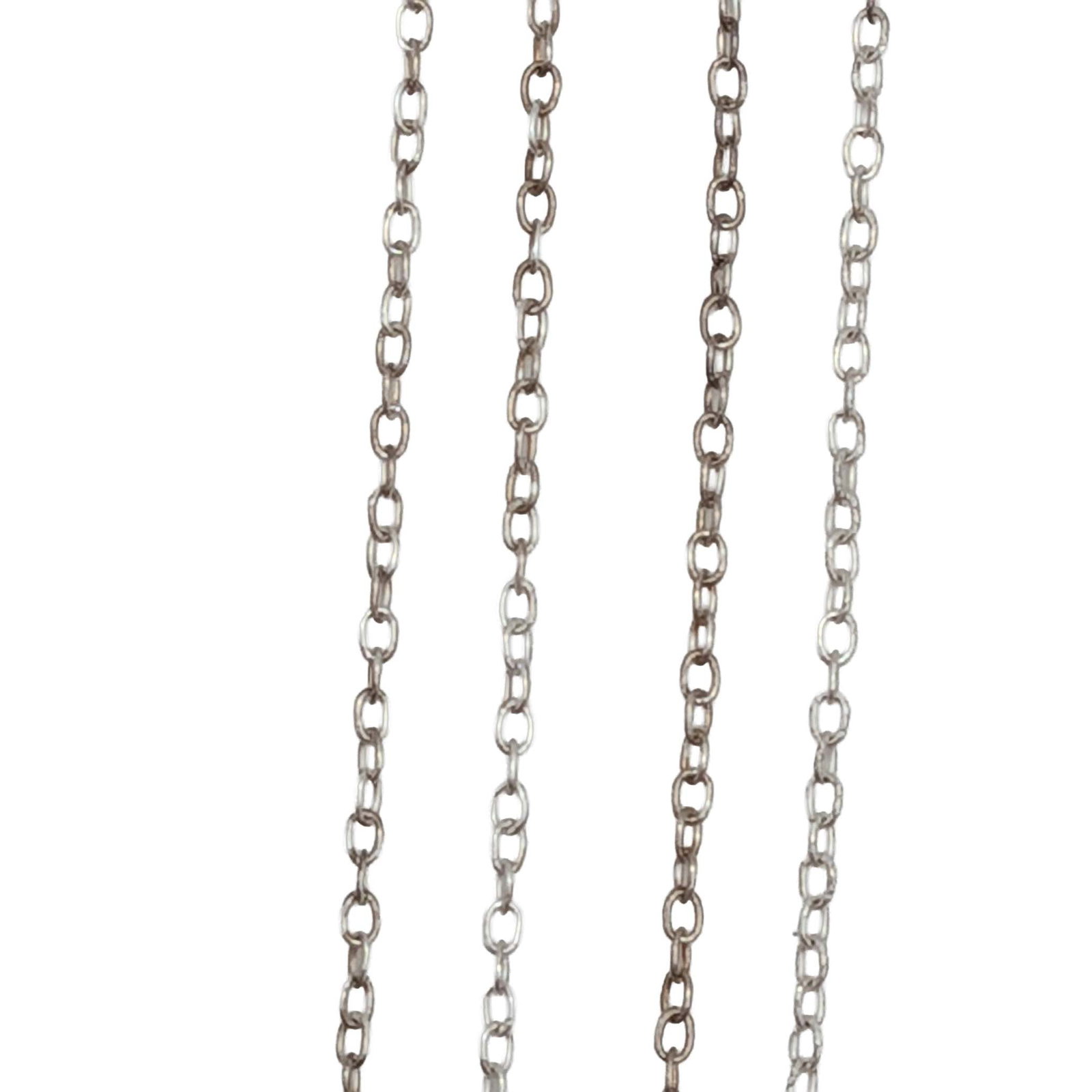 Italy Sterling Silver Rolo Chain Necklace: Italian Sterling Silver 1mm Rolo Chain Necklace. 18in Length. Signed O triangle 925 Italy. .7g