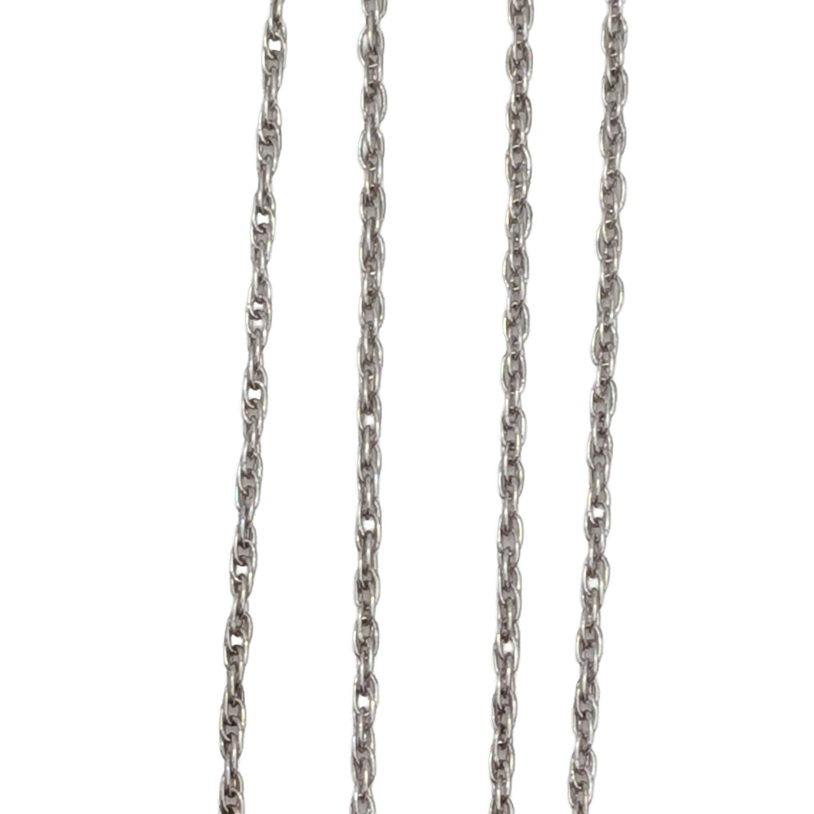 Signed Sterling Silver Tiny Rope Chain Necklace (1 of 5)