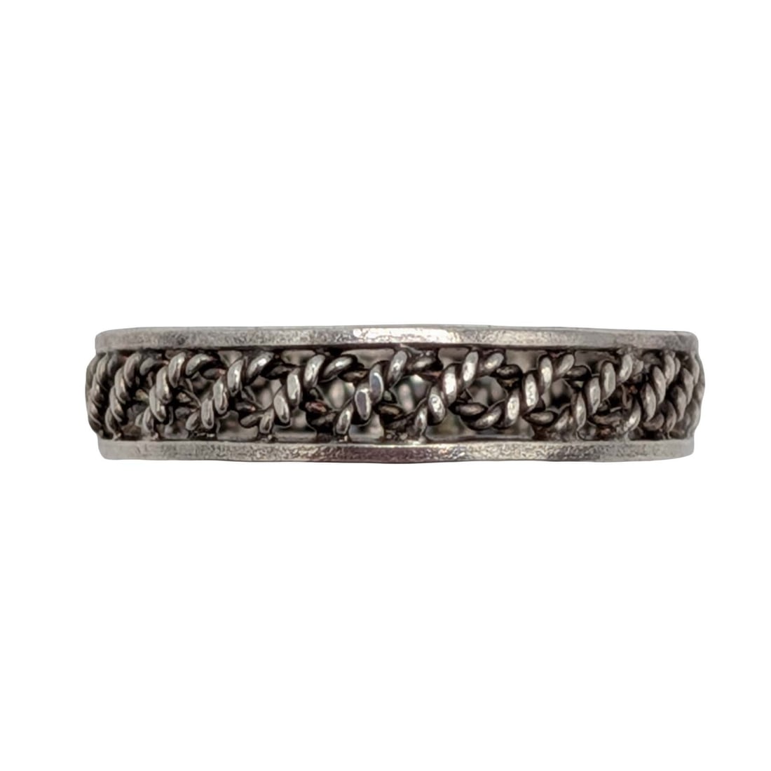 Sterling Silver Open Twisted Rope Band Ring Size 6 (1 of 4)