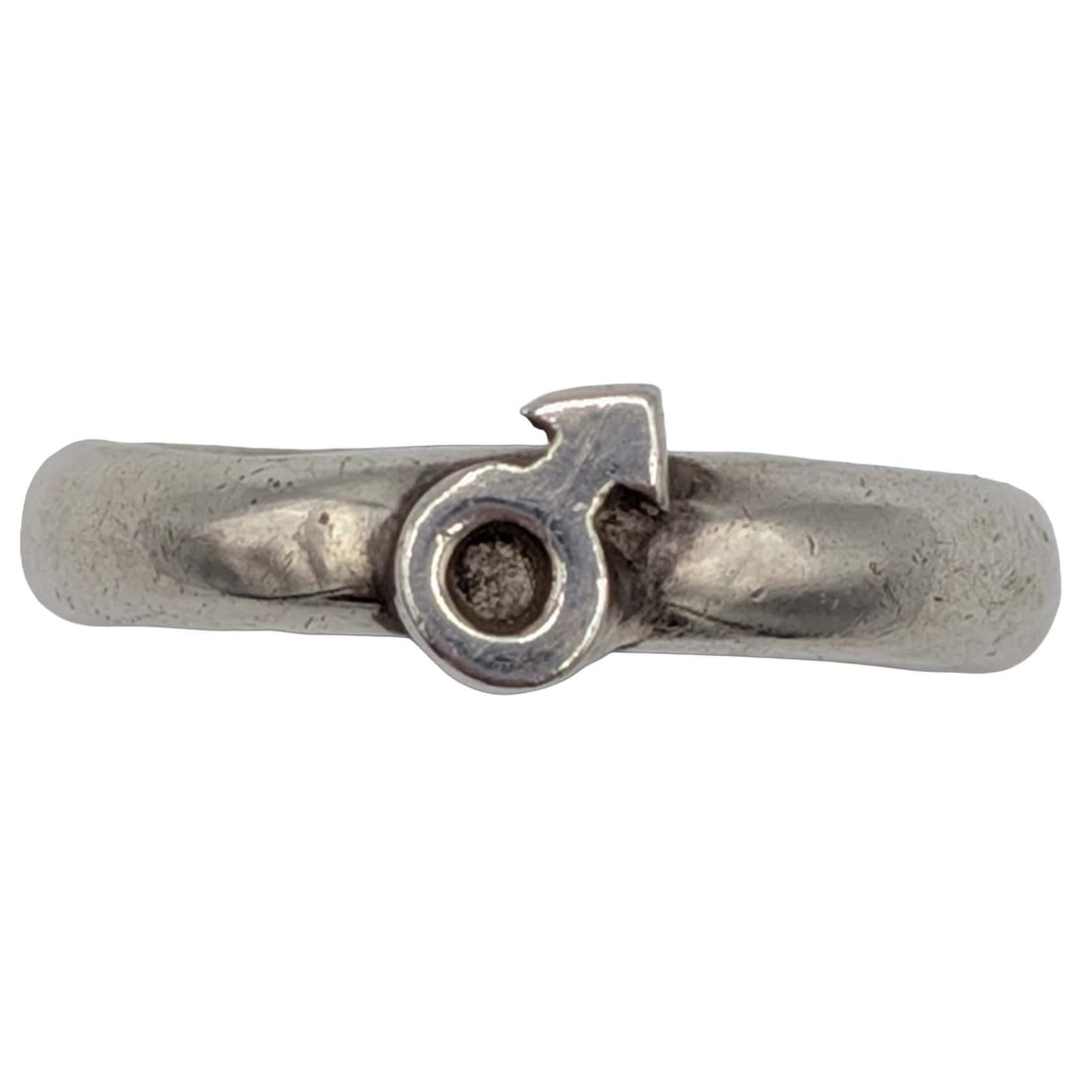Signed Sterling Silver Male Symbol Band Ring Size 8.75: Signed Sterling Silver Male Symbol Band Ring. Size 8.75. Signed NEC 622. 8.3g