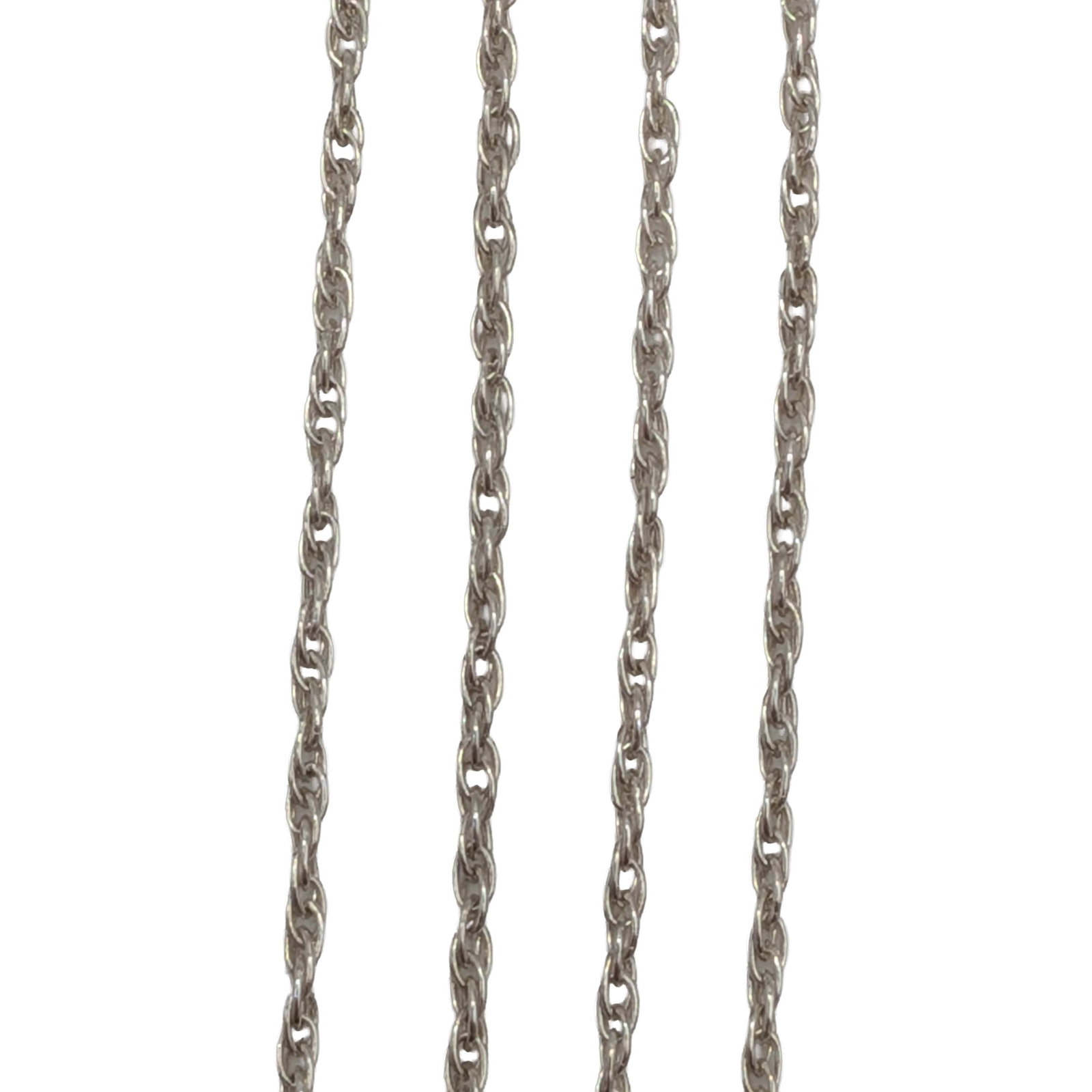 Signed Sterling Silver Twisted Rope Chain Necklace: Signed Sterling Silver 1.5mm Twisted Rope Chain Necklace. 20.5in Length. Signed 925 c in diamond. 1.9g