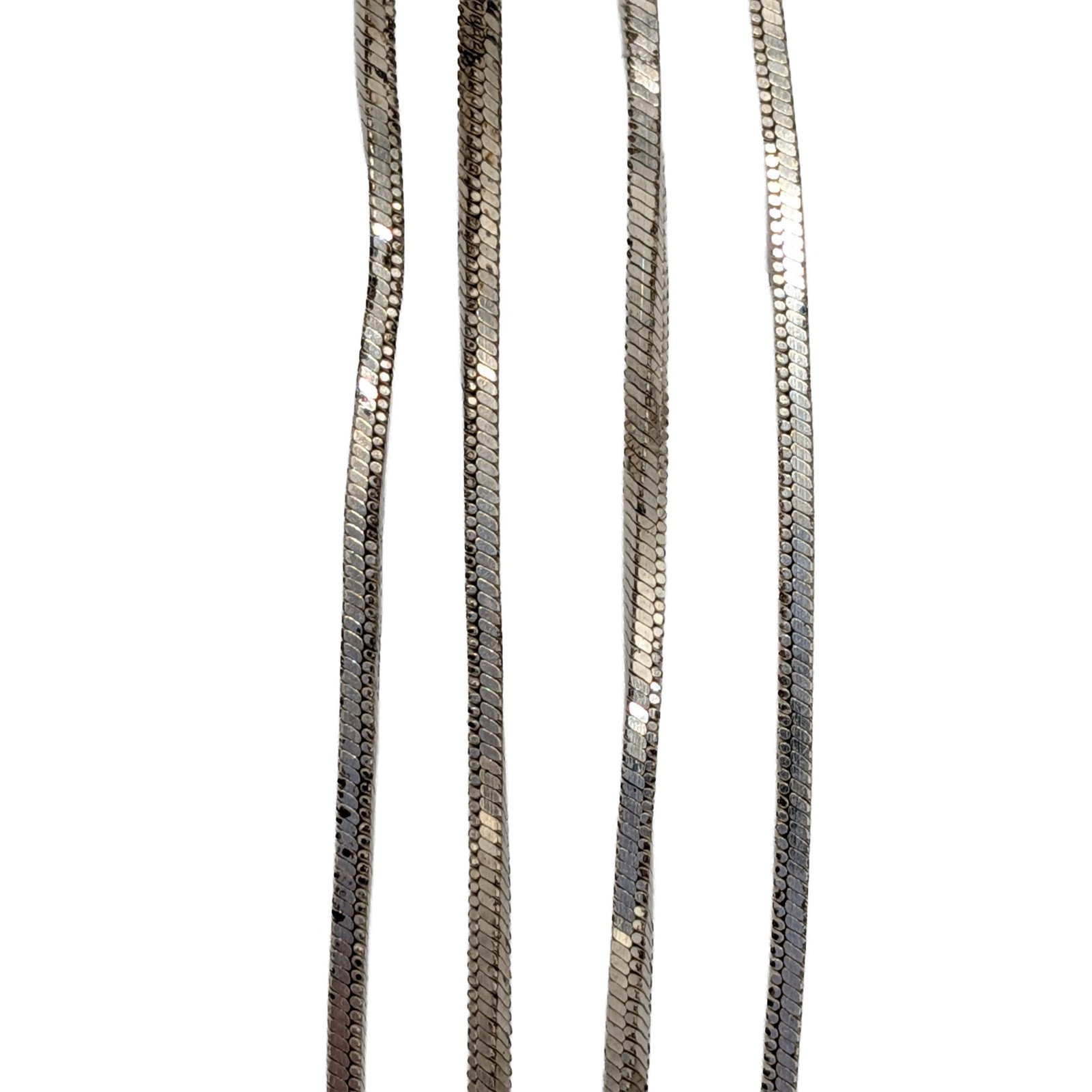 Signed Italy Sterling Silver Square Seamed Snake Chain Necklace: Signed Italy Sterling Silver Square Seamed Snake Chain Necklace. 30.5in Length. Signed PR vertical xx 925 Italy. 11.9g
