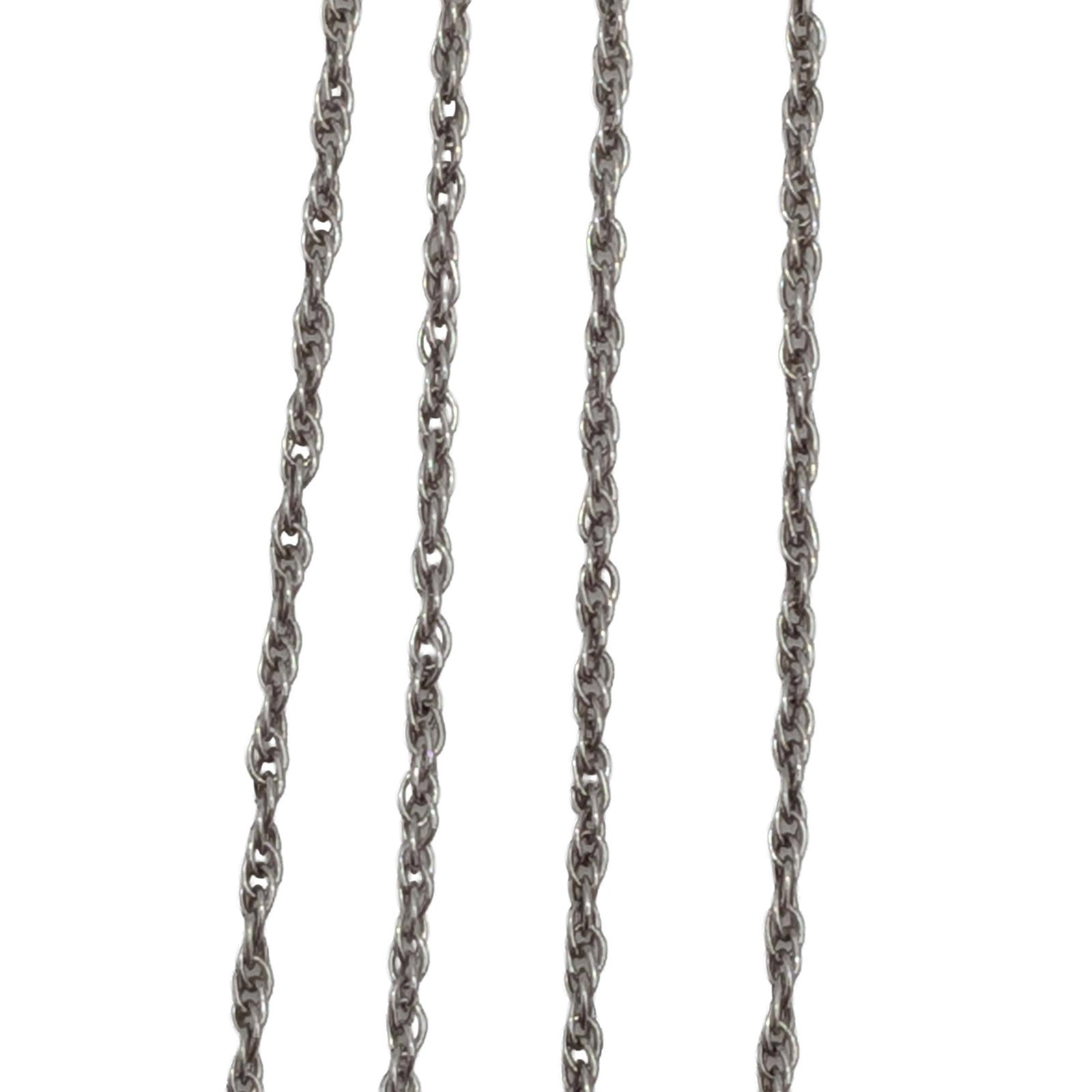 Signed Sterling Silver Rope Chain Necklace: Signed Sterling Silver 1mm Rope Chain Necklace. 20in Length. Signed 925 69 XL. .8g