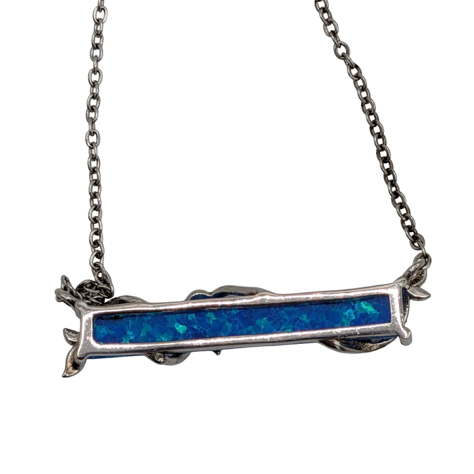 Sterling Silver Opal Vine Necklace - 3