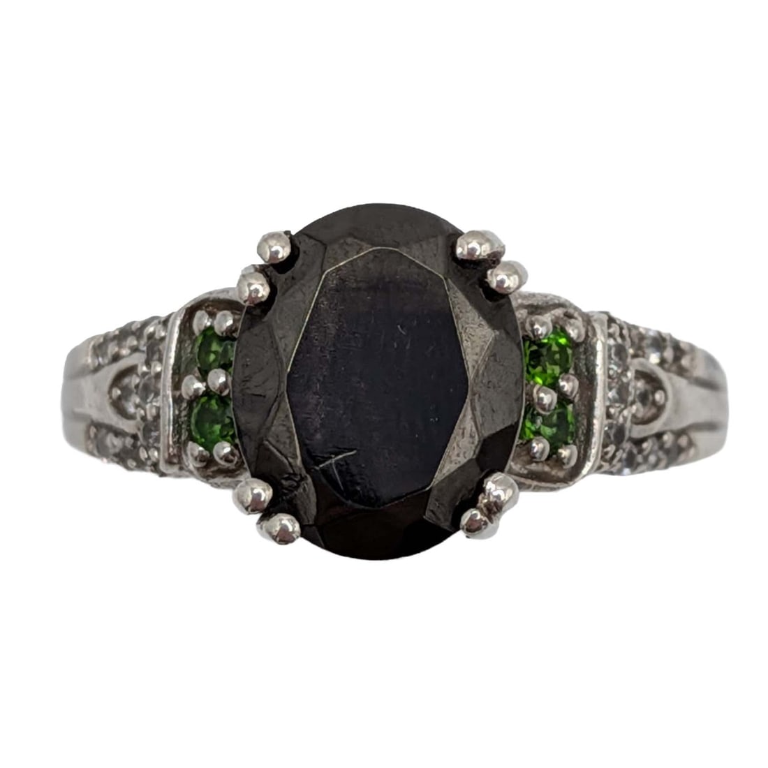 D'Joy Sterling Silver Multi-Stone Scroll Ring Size 9.25 (1 of 6)