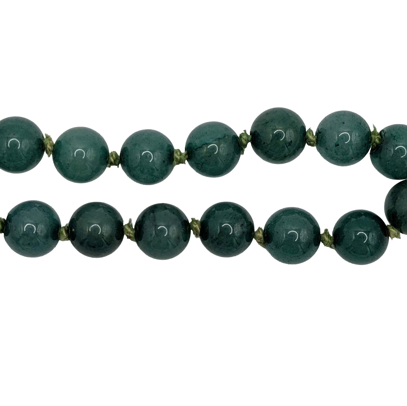 Sterling Silver Moss Agate Beaded Bracelet (1 of 3)