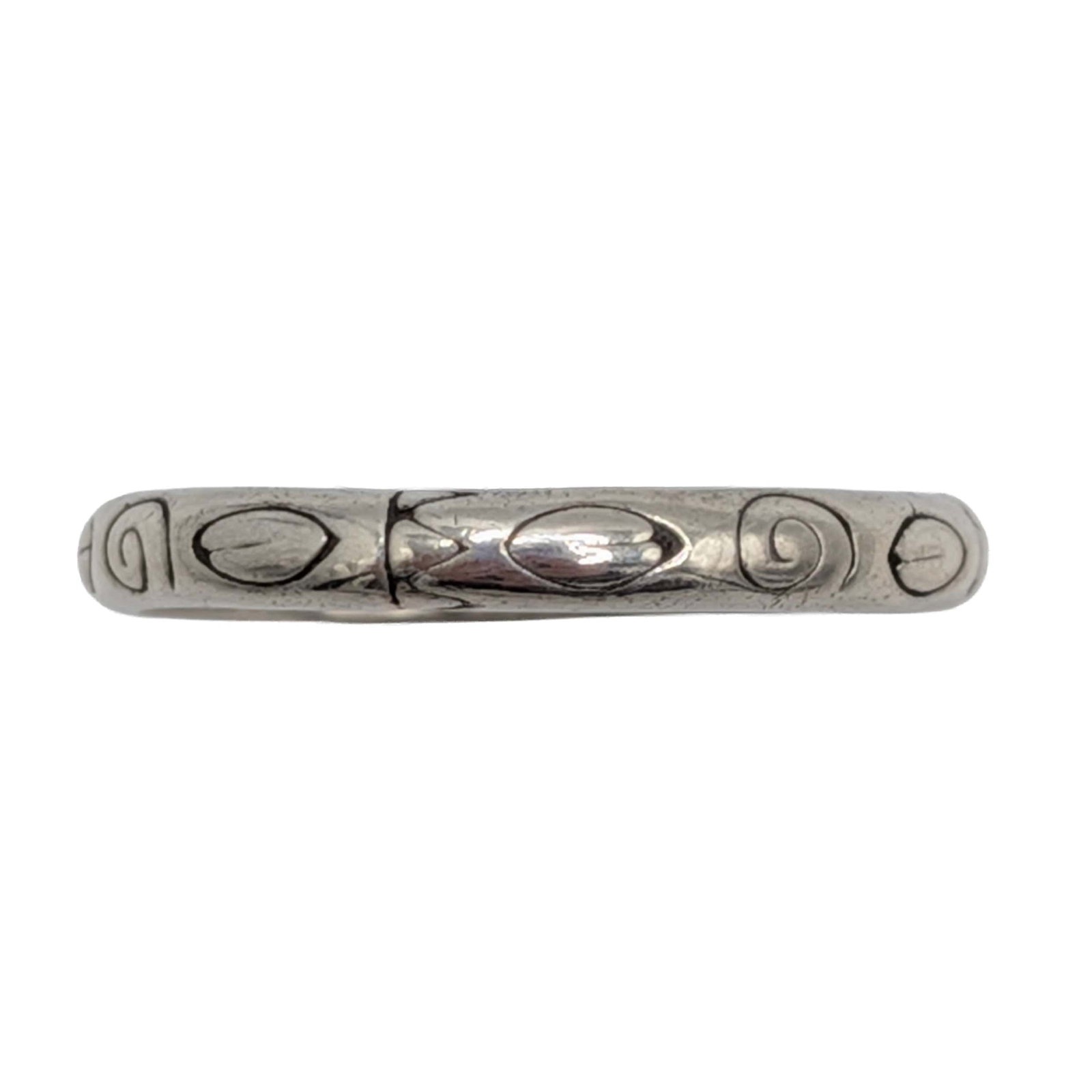Southwest Stamped Sterling Silver Band Ring Size 8.75: Southwest Sterling Silver Stamped Symbol Band Ring. Size 8.75. Signed 925. 2.4g