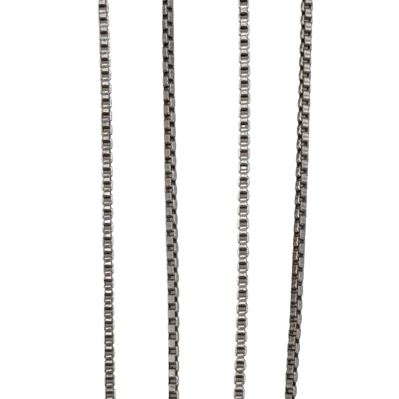 Signed Sterling Silver Box Chain Necklace (1 of 4)