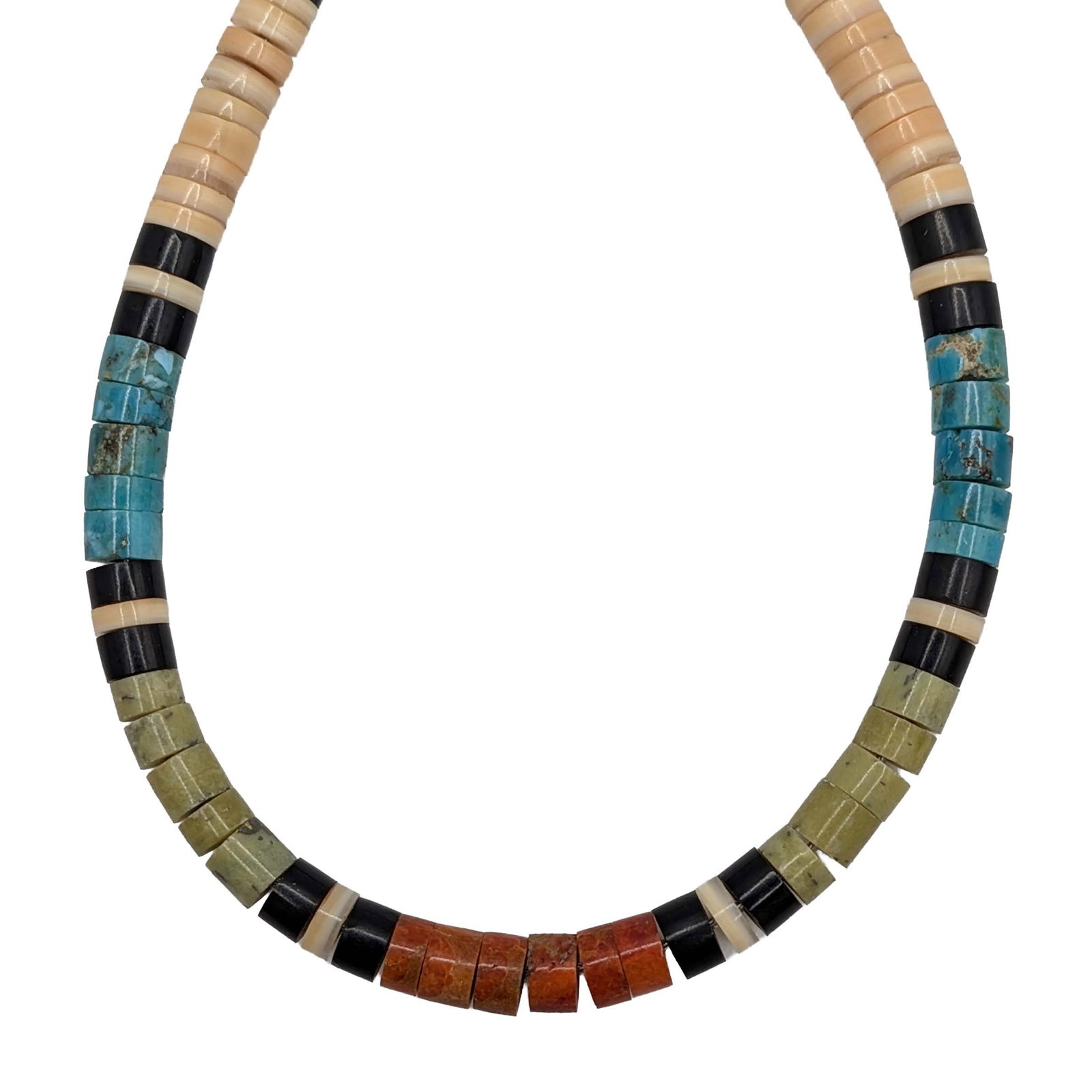 Sterling Silver Multi-Stone Heishi Bead Bracelet (1 of 4)