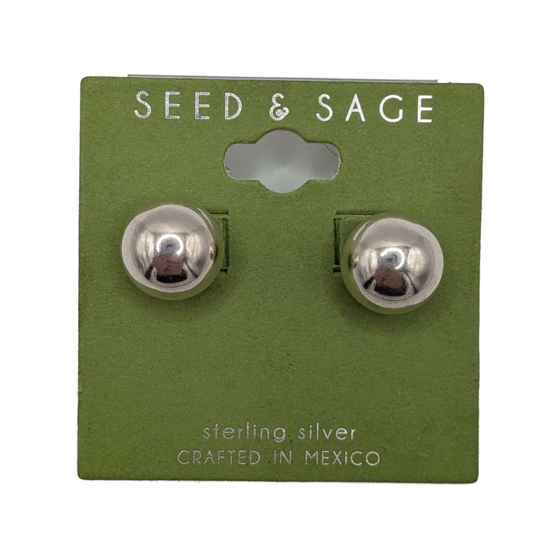 Seed & Sage Mexico Sterling Silver Large Ball Stud Earrings (1 of 4)