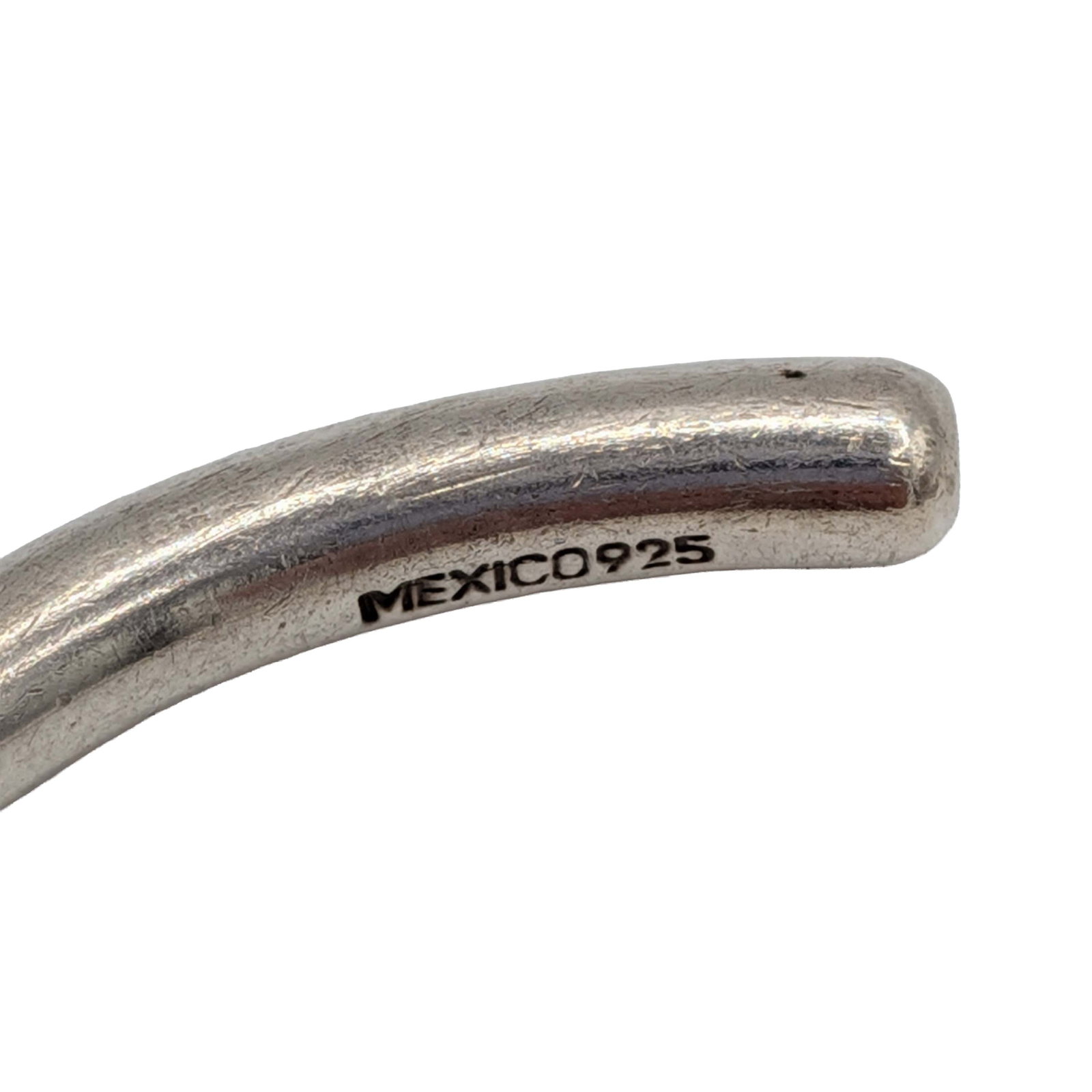 Mexico Sterling Silver Solid Rounded Cuff Bracelet - 3