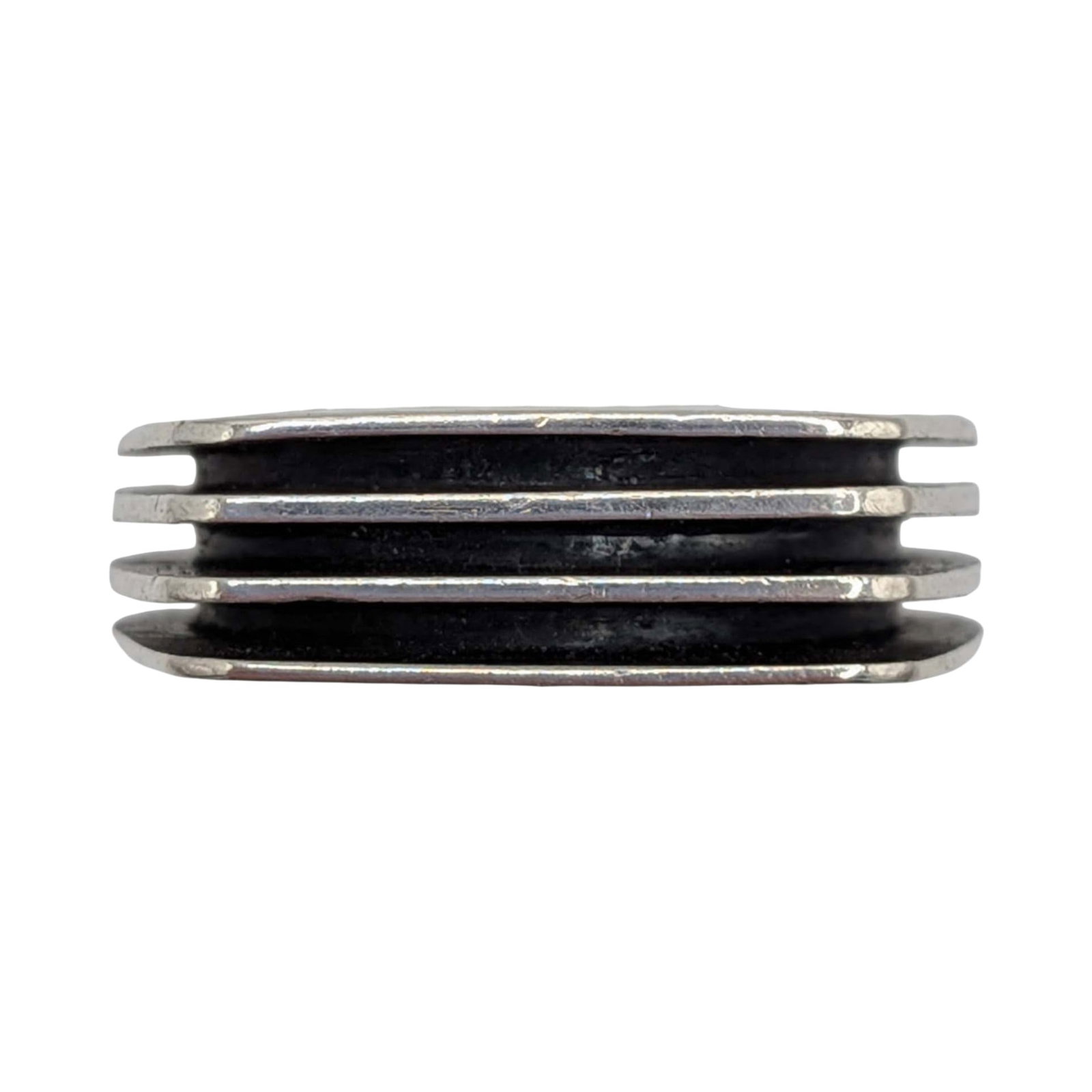 Signed Taxco Mexico Sterling Silver Modern Ridge Ring Size 8.25: Signed Taxco Mexico Sterling Silver Modern Ridge Band Ring. Size 8.25. Signed Taxco Mexico 925 PBL eagle E. 6.3g