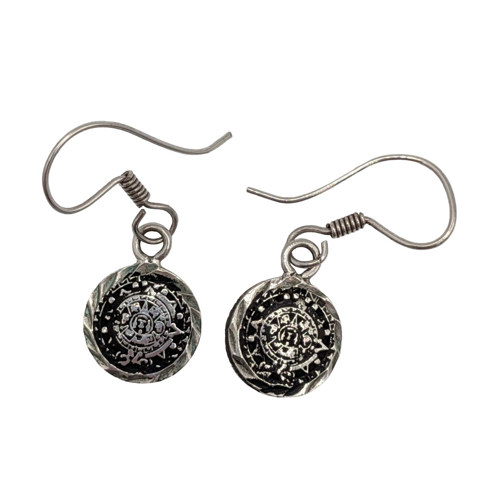 Mexico Sterling Silver Peso Stamped Dangle Earrings (1 of 3)