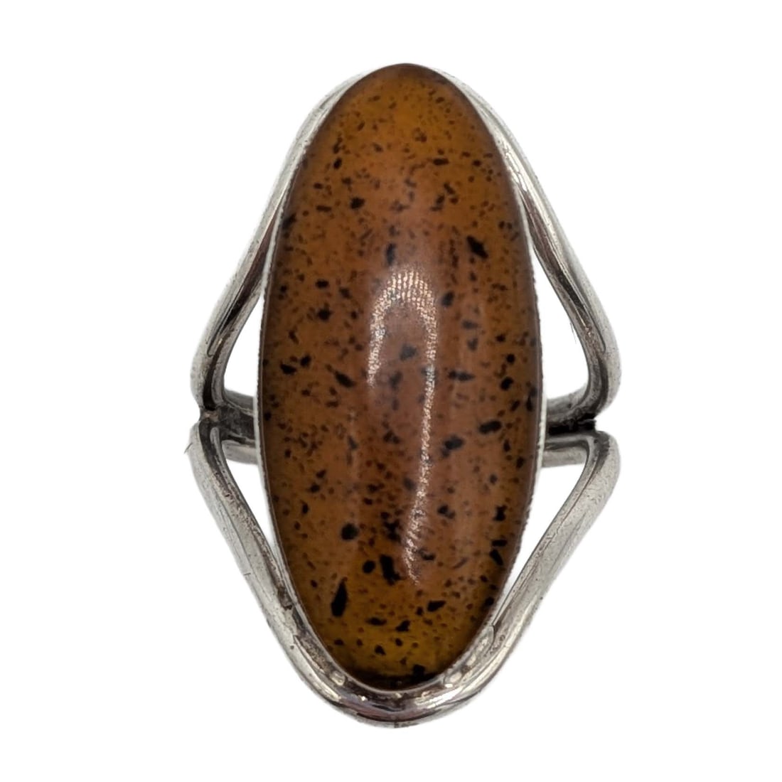 Taxco Mexico Sterling Silver Amber Oval Ring Size 7: Taxco Mexico Sterling Silver, Amber Oval Ring. Size 7. Signed Mexico 925 TD-215. 11.1g